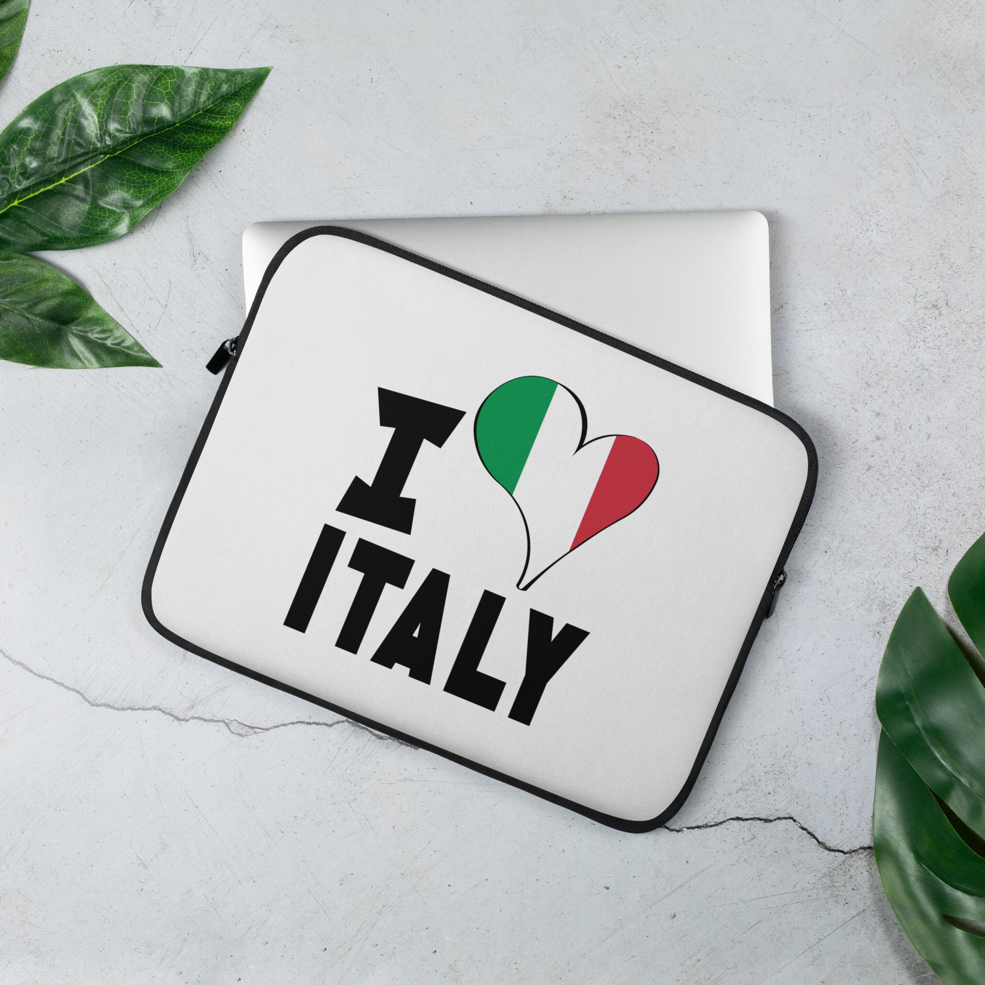 Laptop Sleeve - I Love Italy Flag