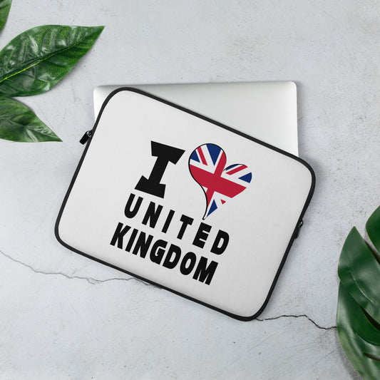 Laptop Sleeve - I Love UK Flag