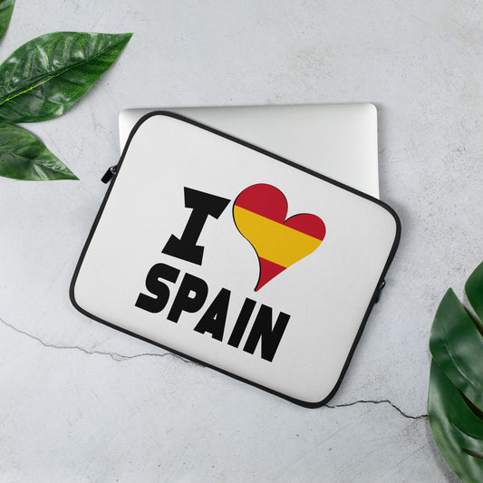 Laptop Sleeve - I Love Spain Flag