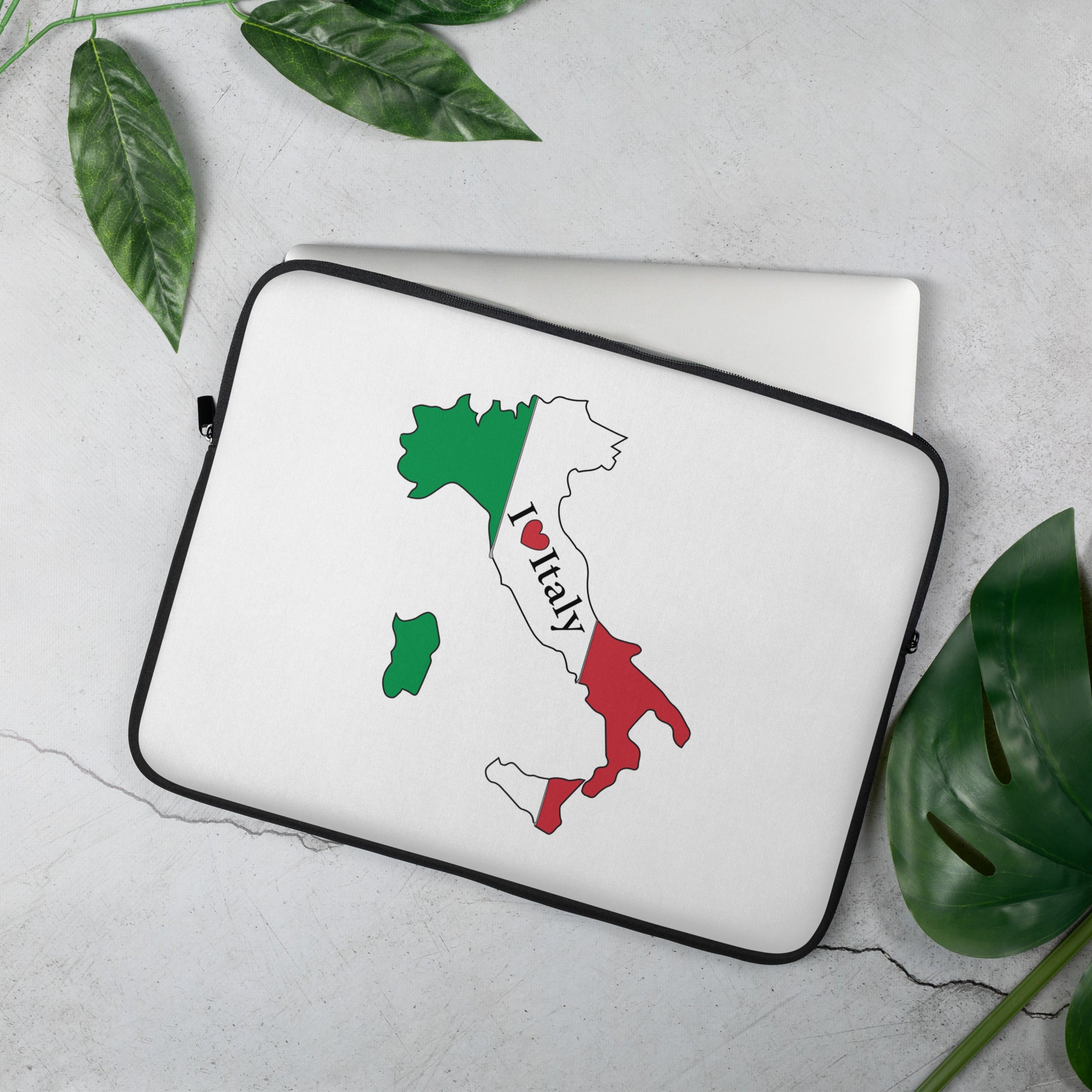 Laptop Sleeve - I Love Italy Map