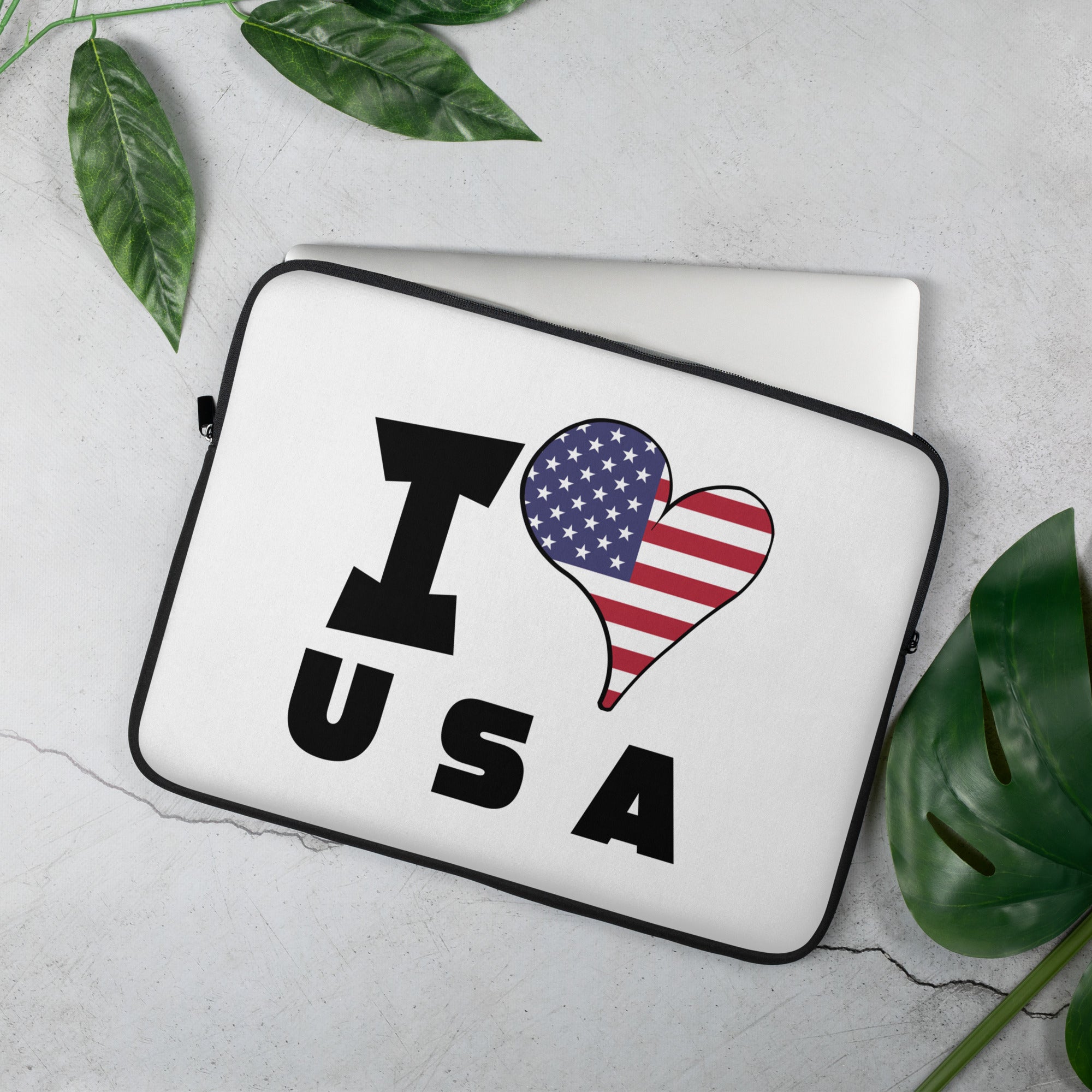 Laptop Sleeve - I Love USA Flag