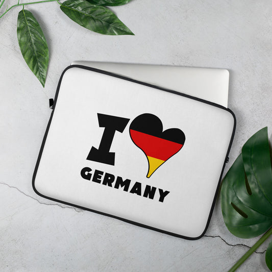 Laptop Sleeve - I Love Germany Flag