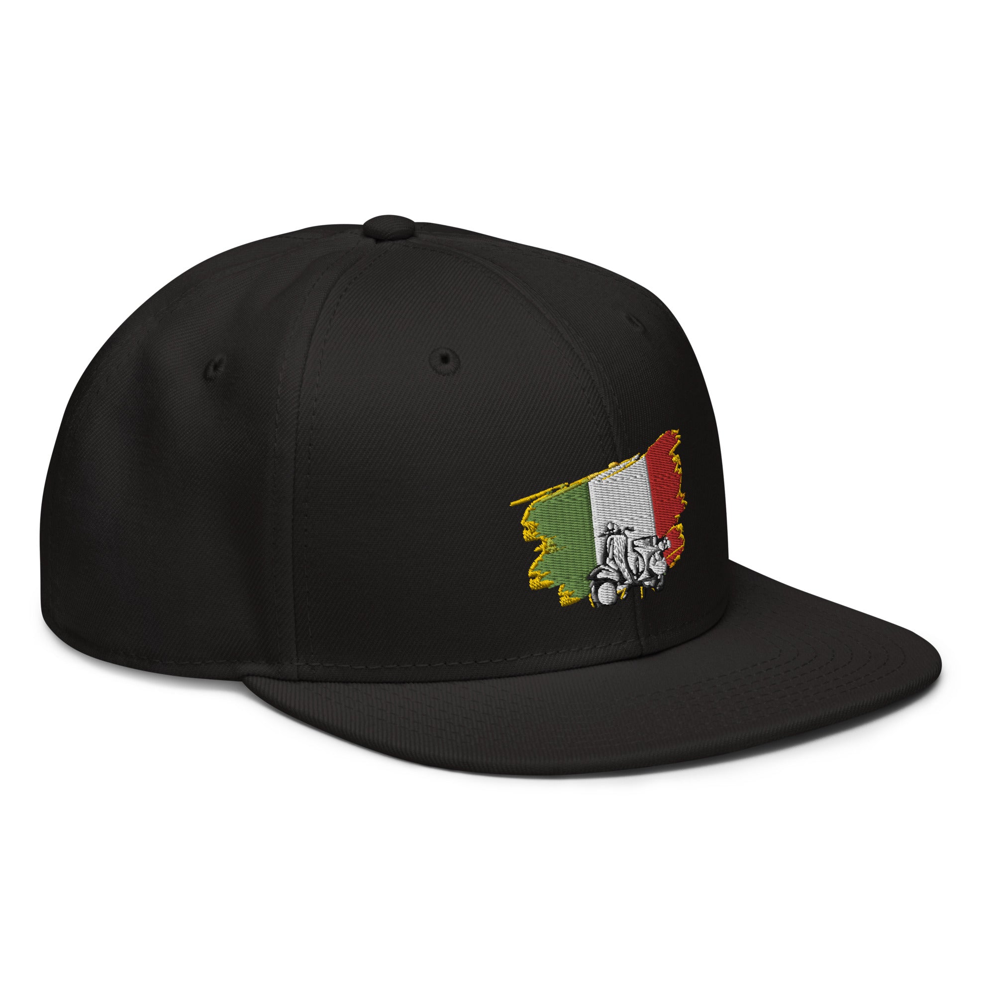 Snapback Hat - Italian Flag And Vespa