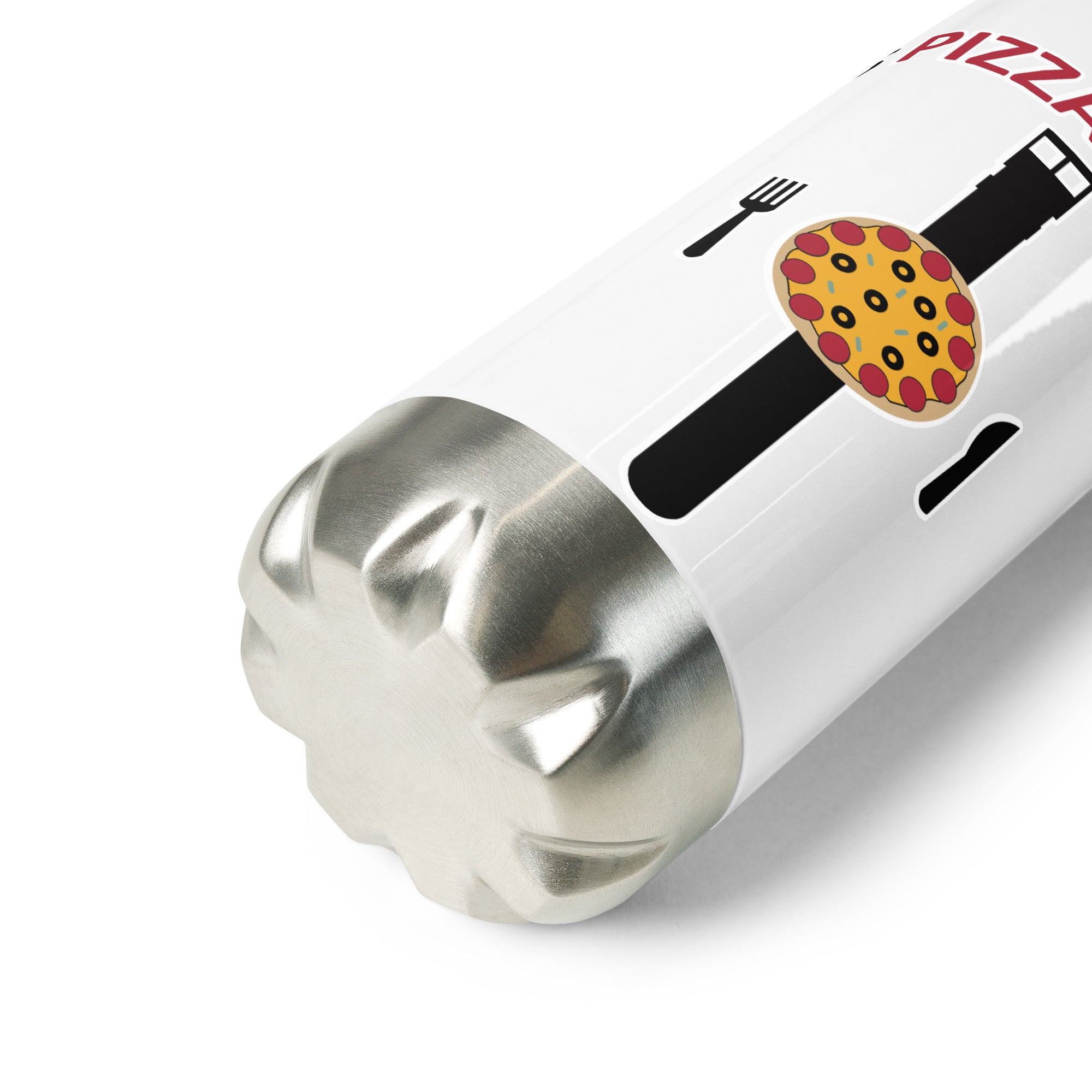 Stainless Steel Water Bottle - It's Pizza O'Clock