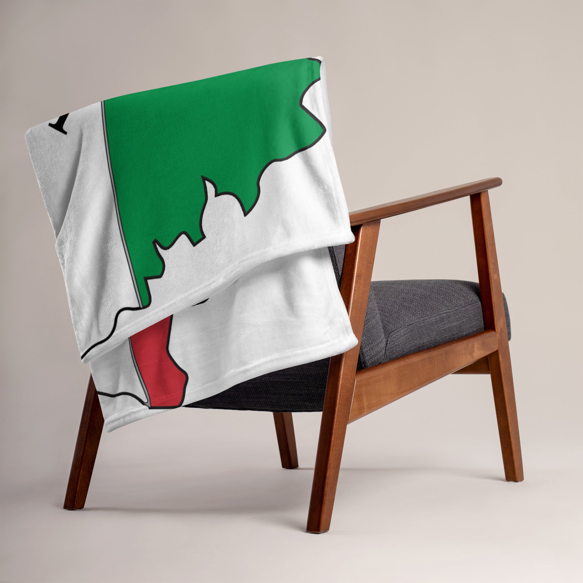 Throw Blanket - I Love Italy Map