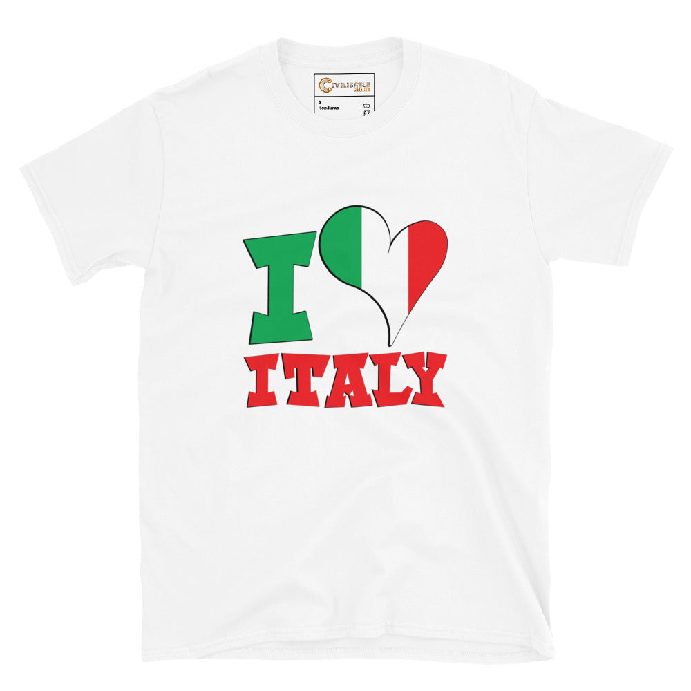 I Love Italy Short-Sleeve Unisex T-Shirt