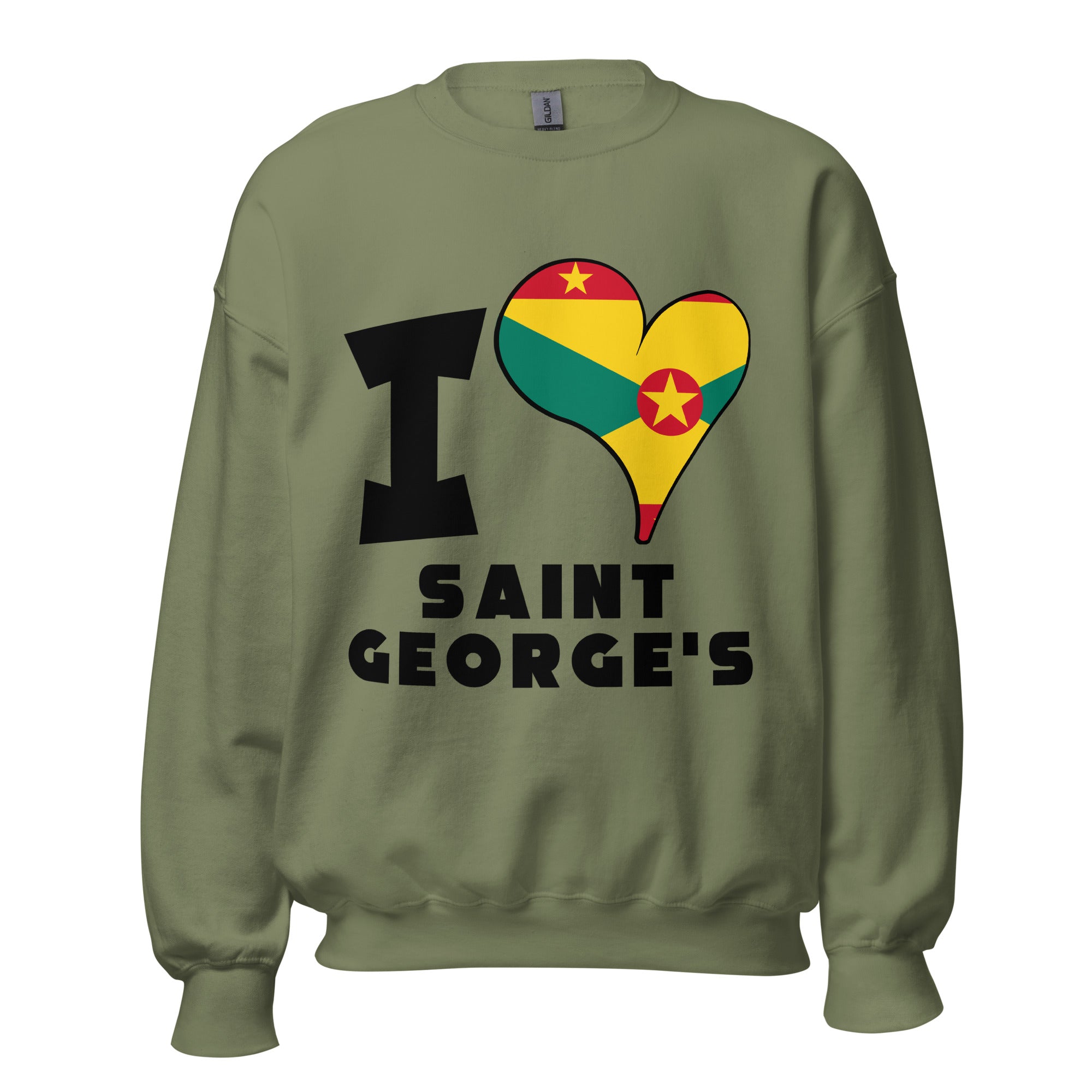 Unisex Sweatshirt - I Love Saint George's Flag