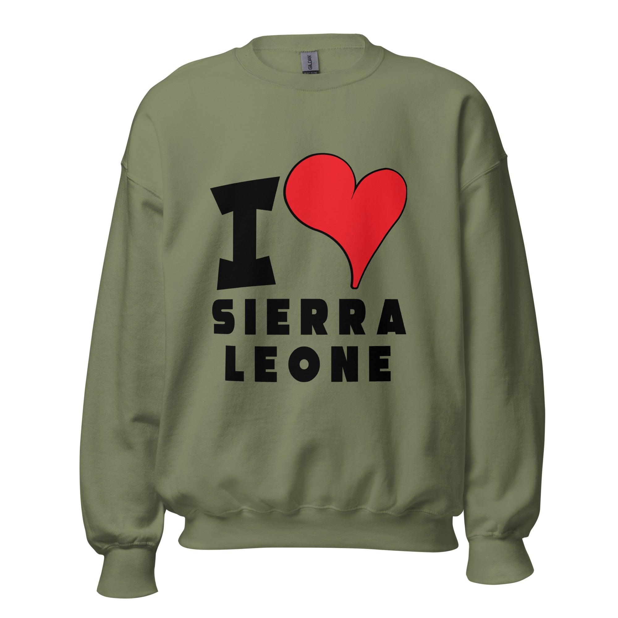 Unisex Sweatshirt - I Love Sierra Leone Red