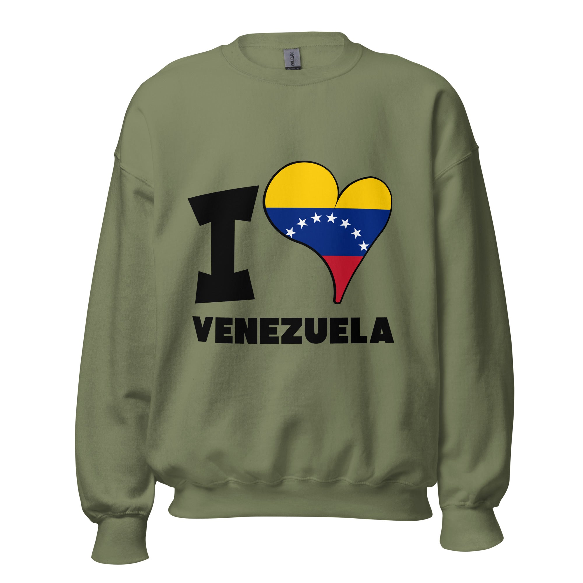 Unisex Sweatshirt - I Love Venezuela Flag