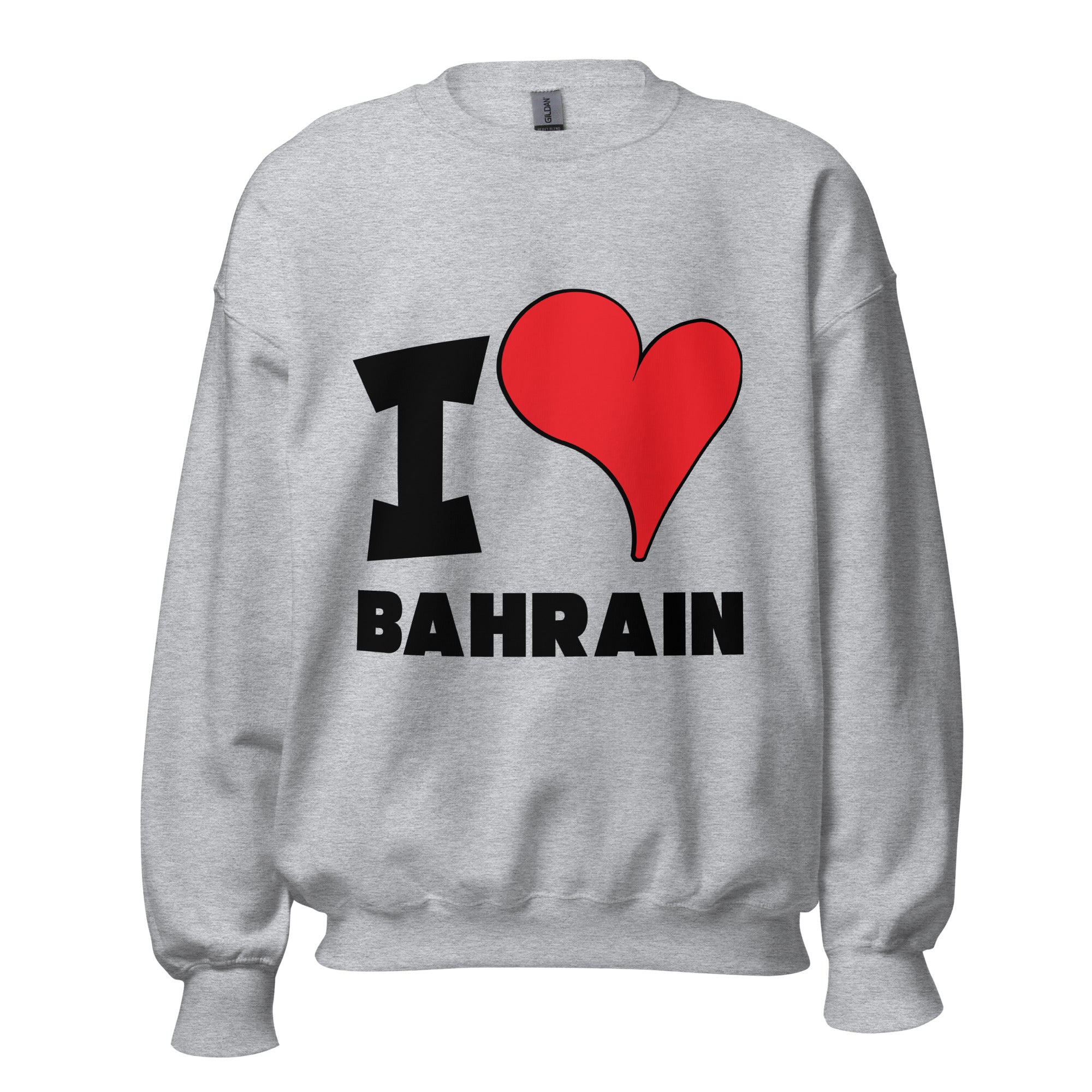 Unisex Sweatshirt - I Love Bahrain Red