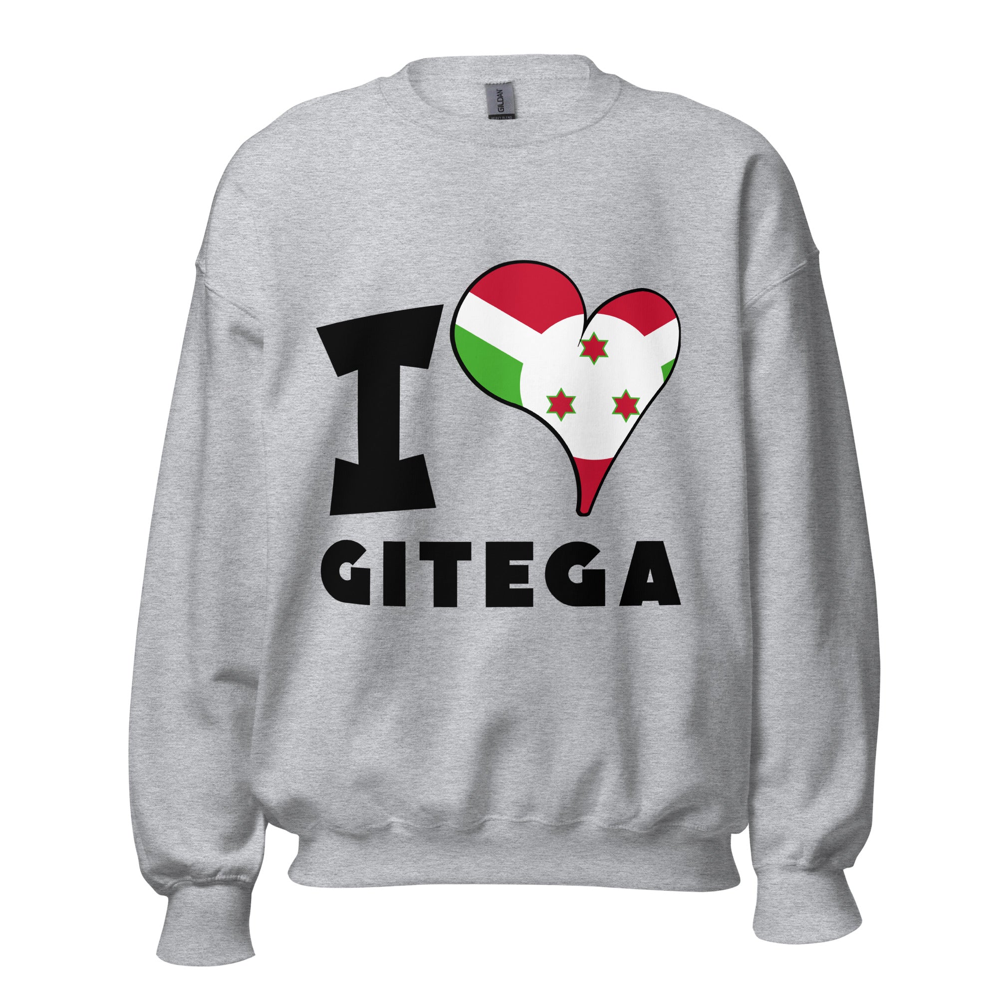 Unisex Sweatshirt - I Love Gitega Flag