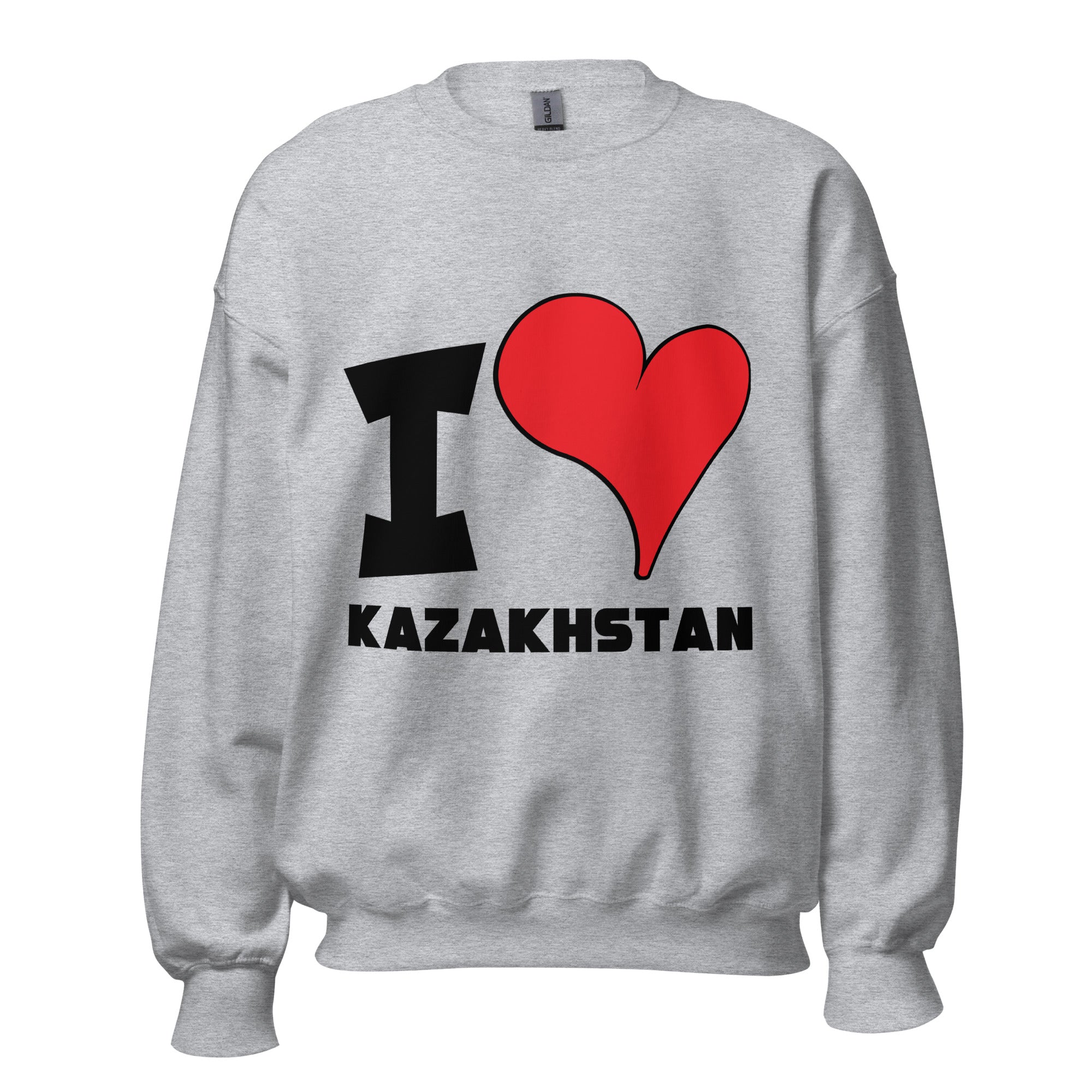 Unisex Sweatshirt - I Love Kazakhstan Red