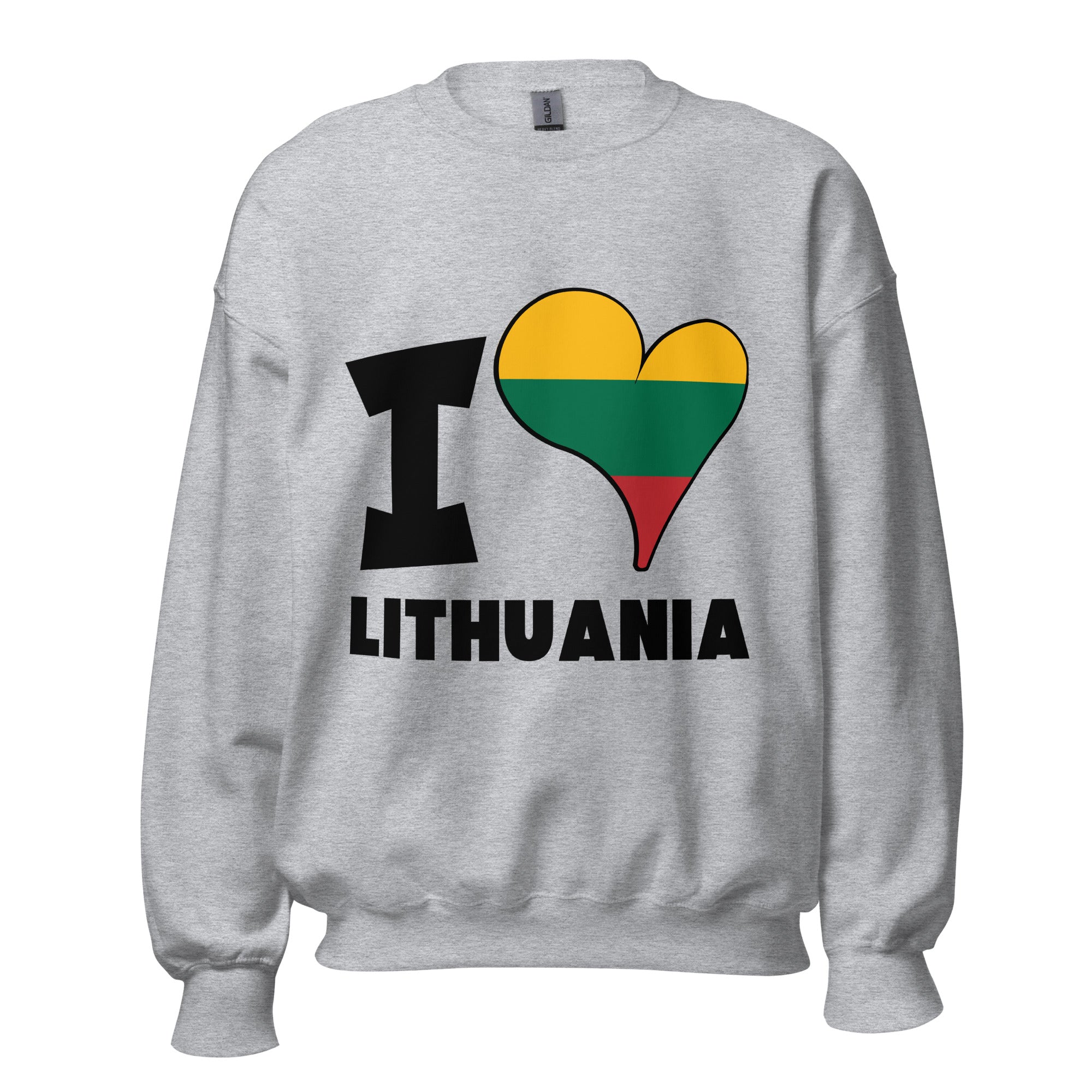 Unisex Sweatshirt - I Love Lithuania Flag