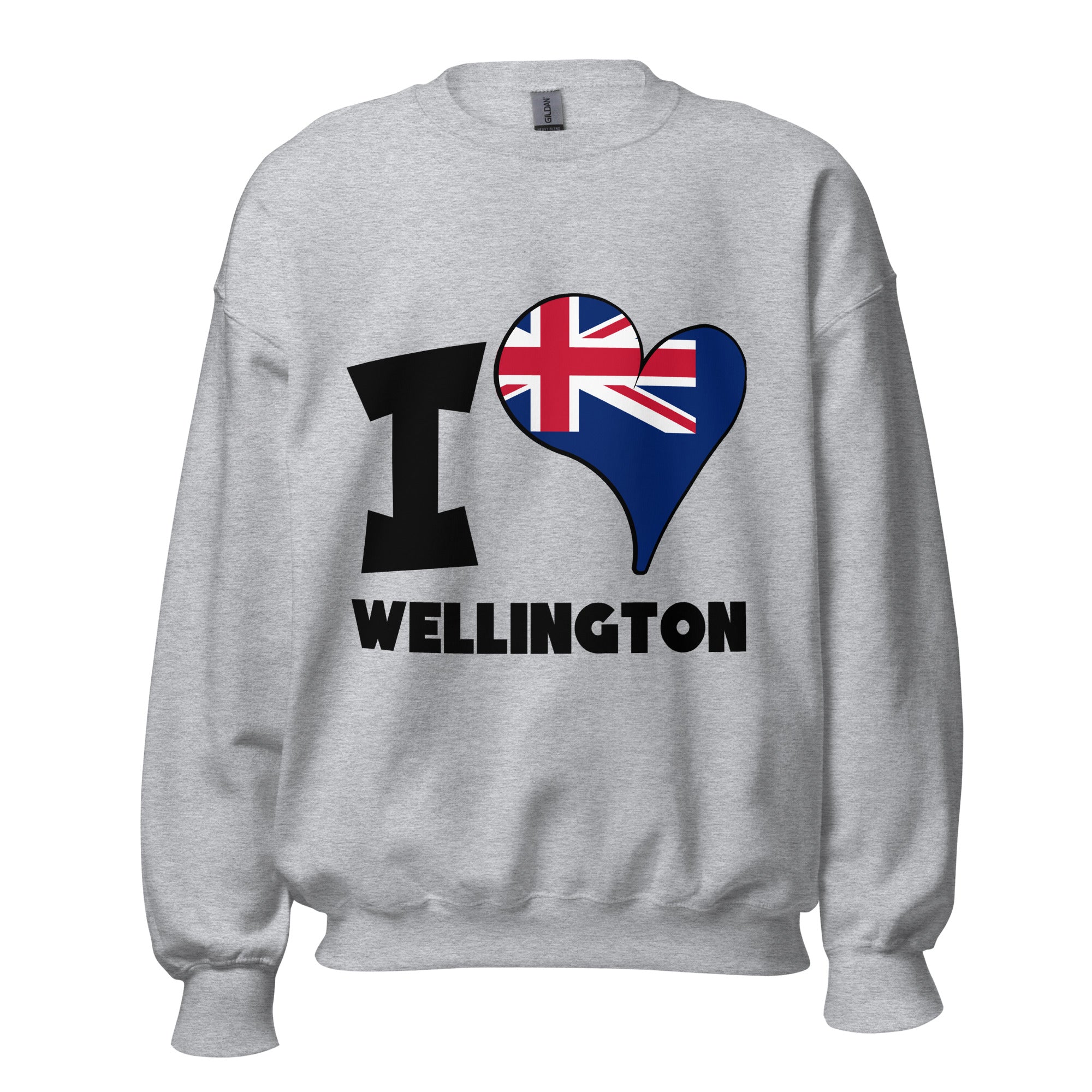 Unisex Sweatshirt - I Love Wellington Flag