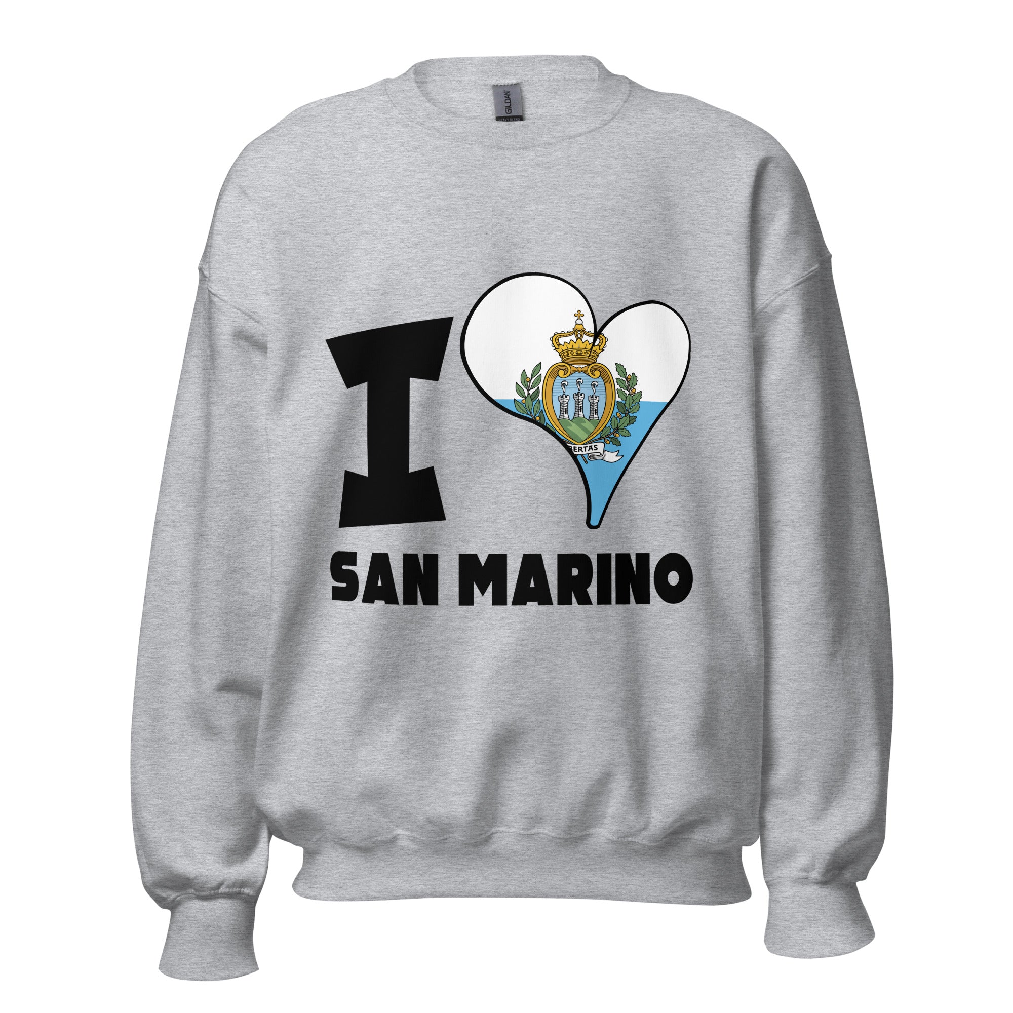 Unisex Sweatshirt - I Love San Marino Flag