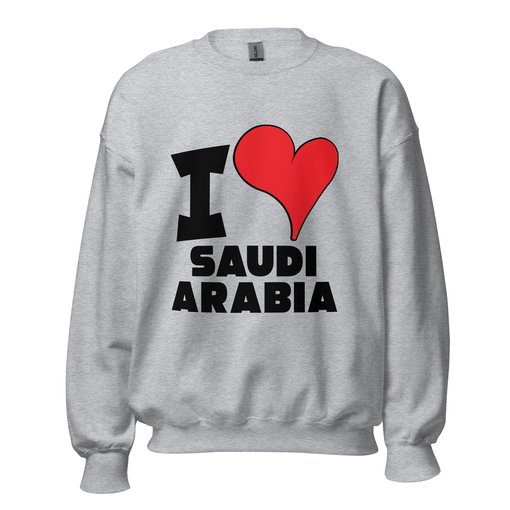 Unisex Sweatshirt - I Love Saudi Arabia Red