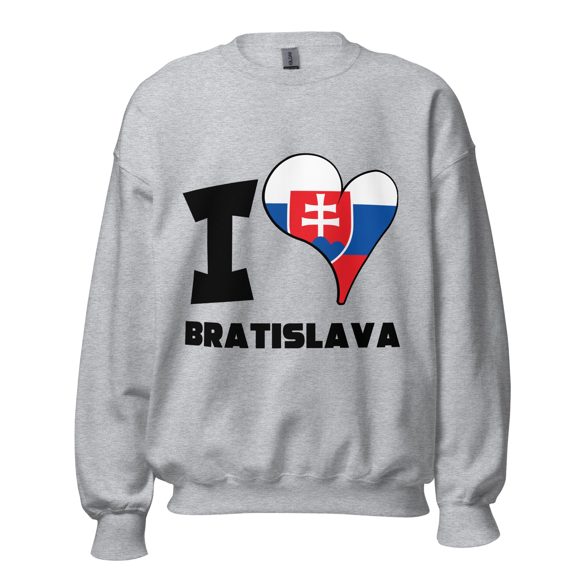 Unisex Sweatshirt - I Love Bratislava Flag