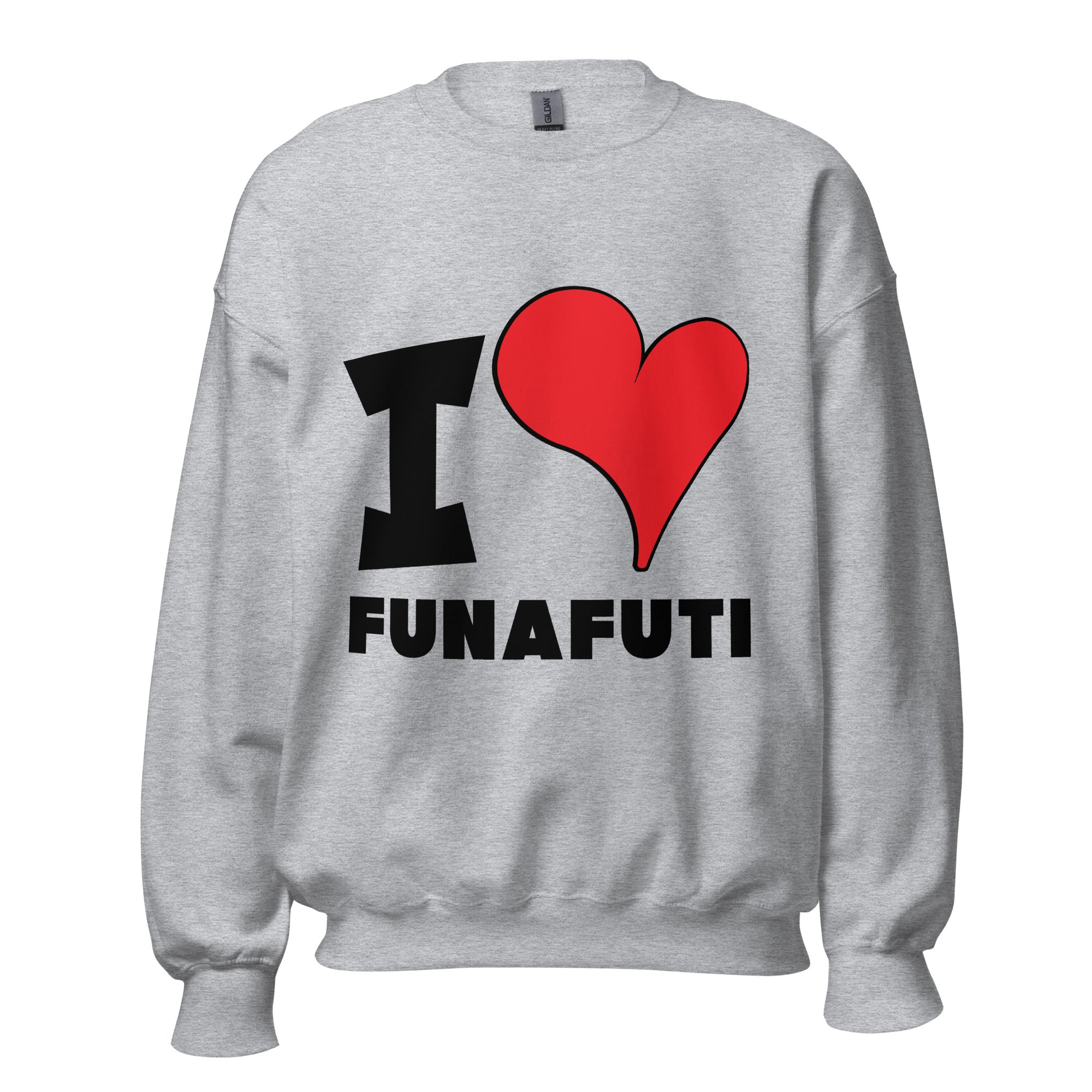 Unisex Sweatshirt - I Love Funafuti Red