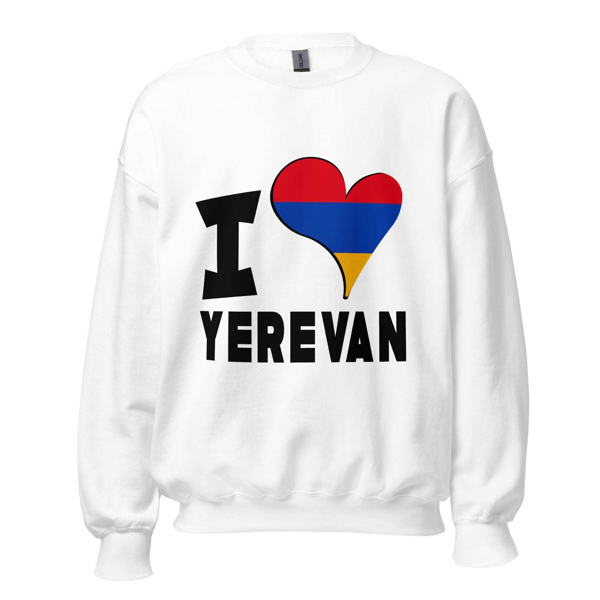 Unisex Sweatshirt - I Love Yerevan Flag