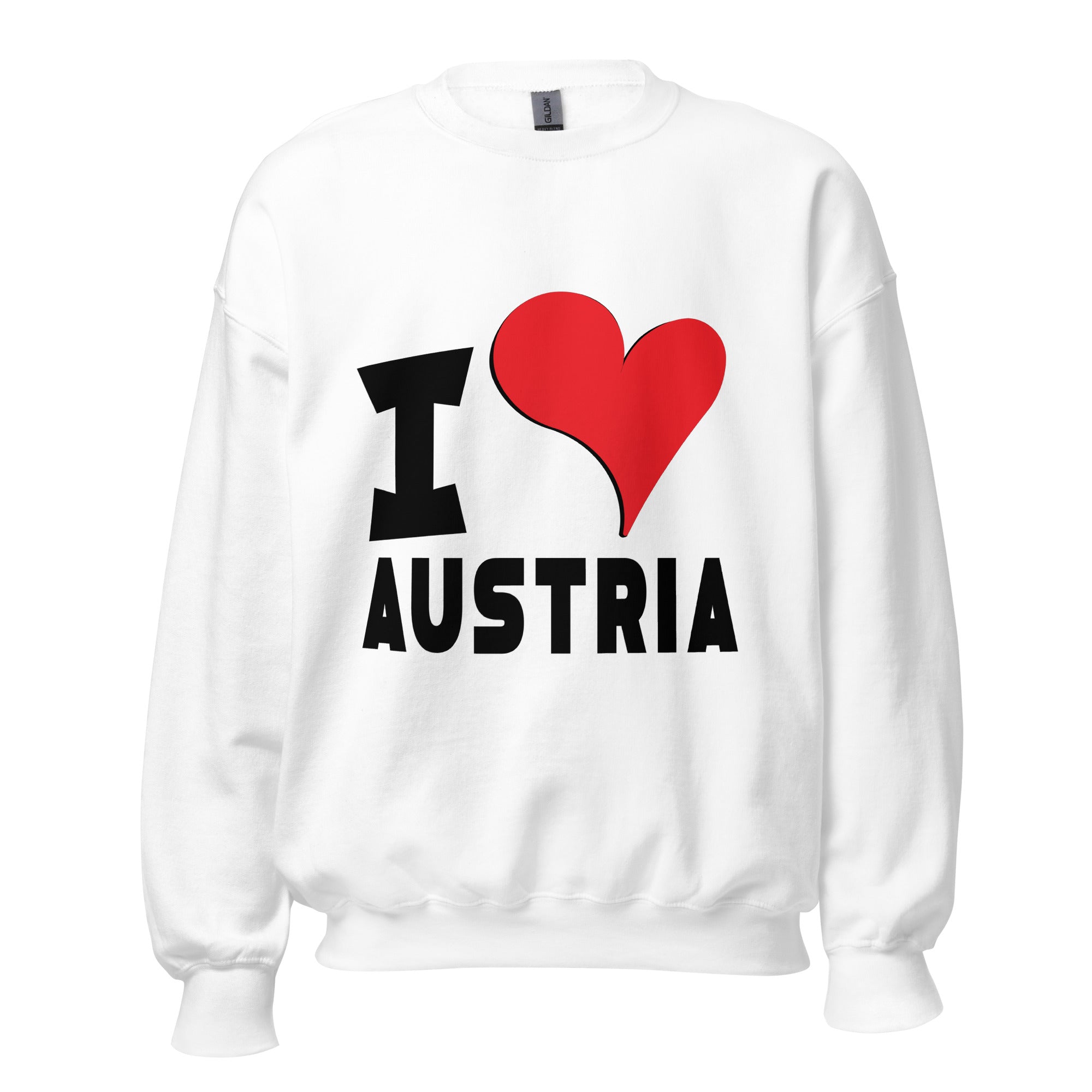 Unisex Sweatshirt - I Love Austria Red