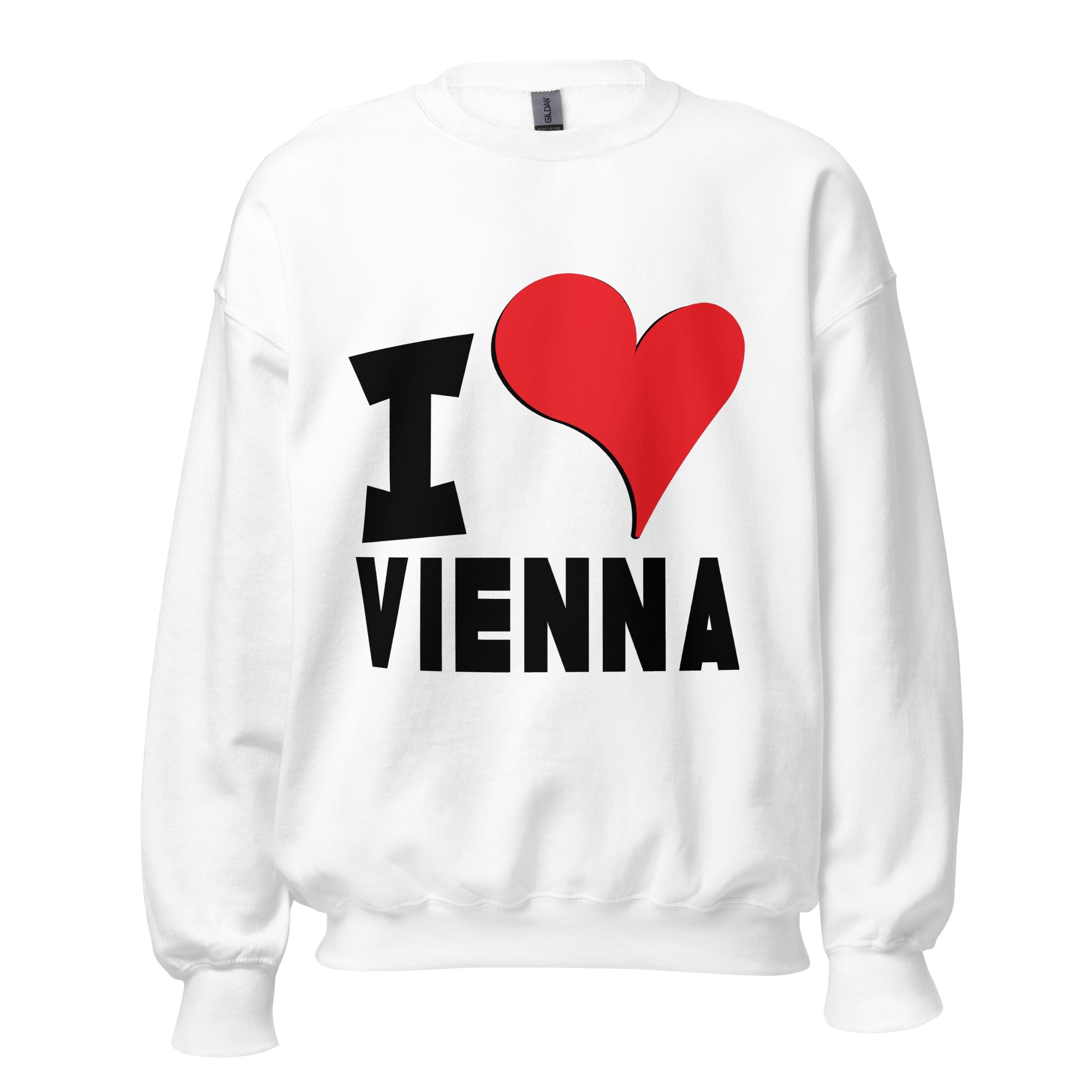 Unisex Sweatshirt - I Love Vienna Red