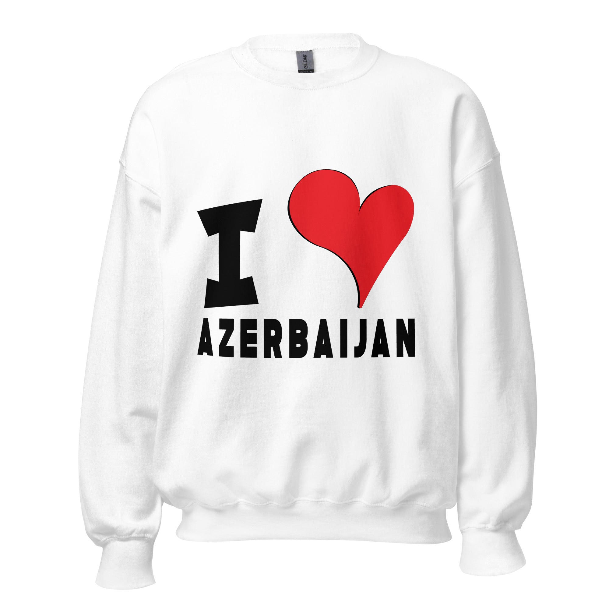 Unisex Sweatshirt - I Love Azerbaijan Red