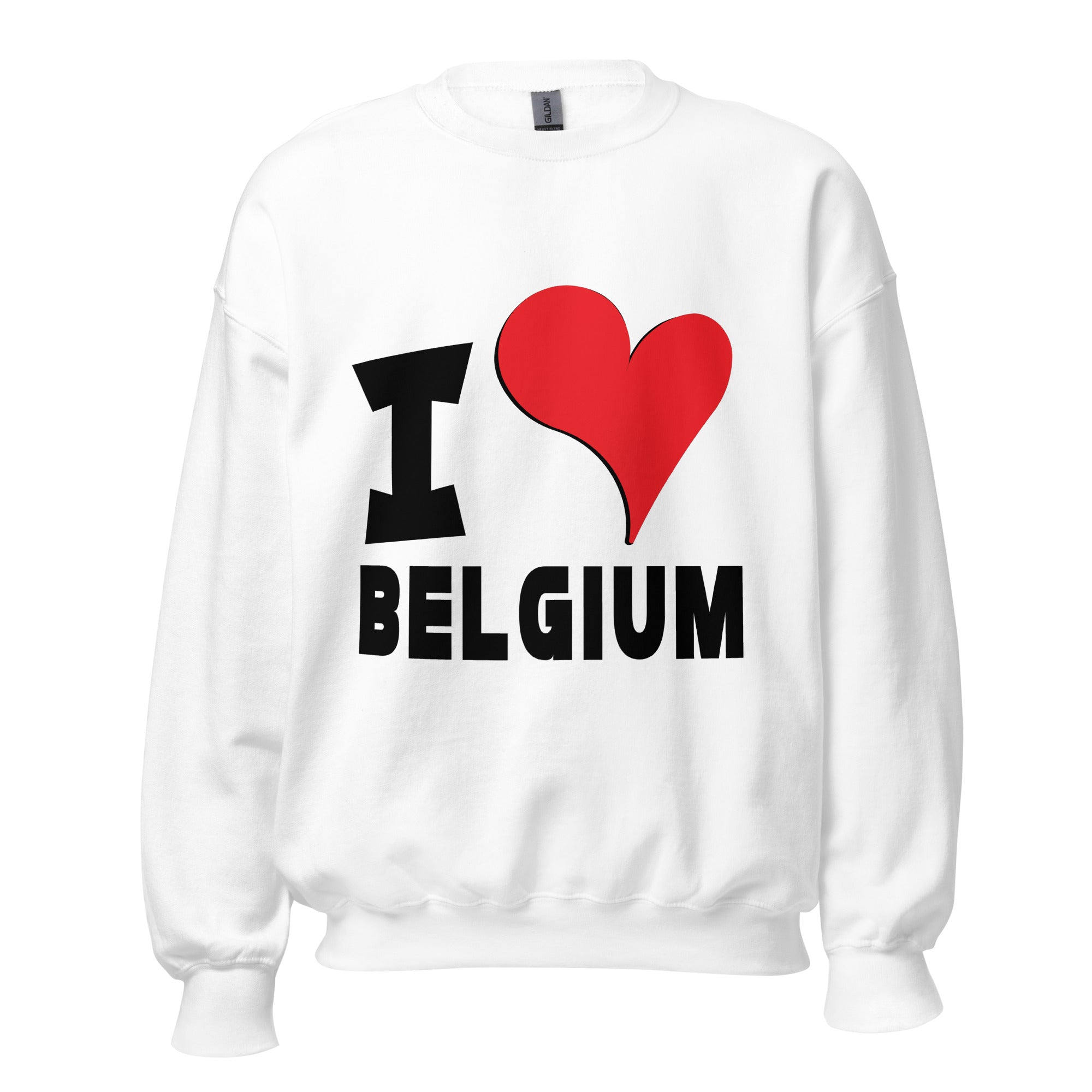 Unisex Sweatshirt - I Love Belgium Red