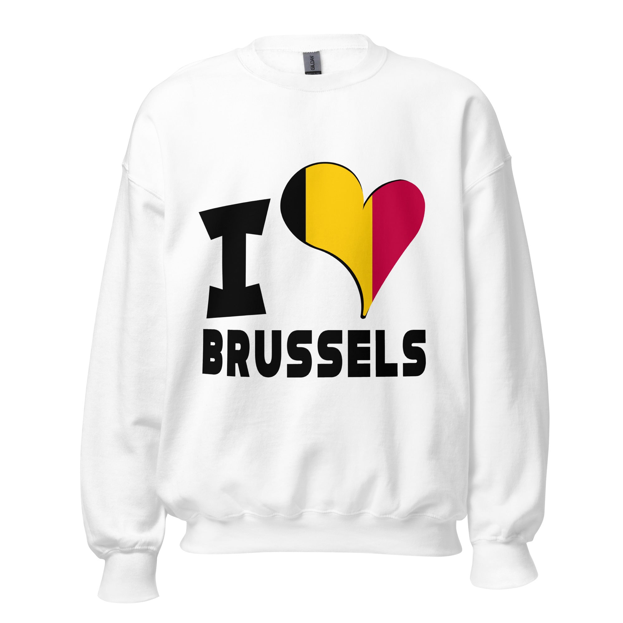 Unisex Sweatshirt - I Love Brussels Flag