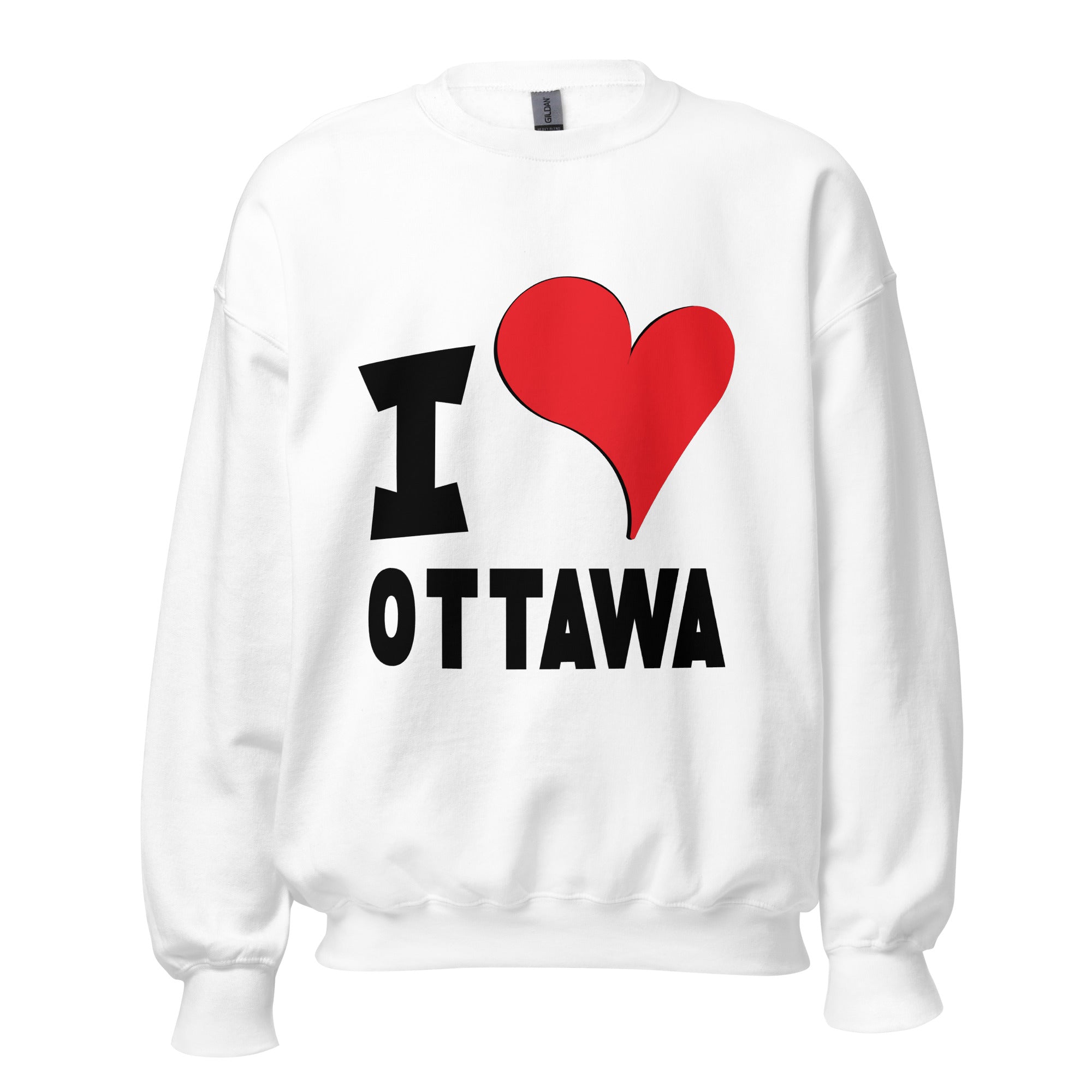 Unisex Sweatshirt - I Love Ottawa Red