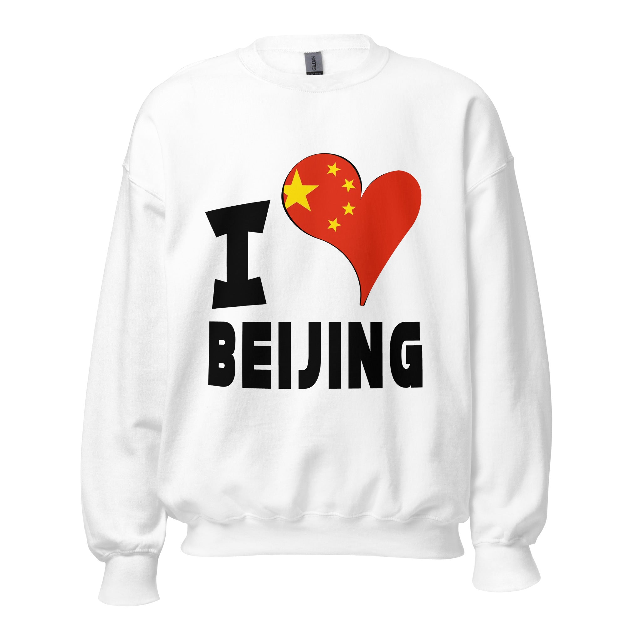 Unisex Sweatshirt - I Love Beijing Flag