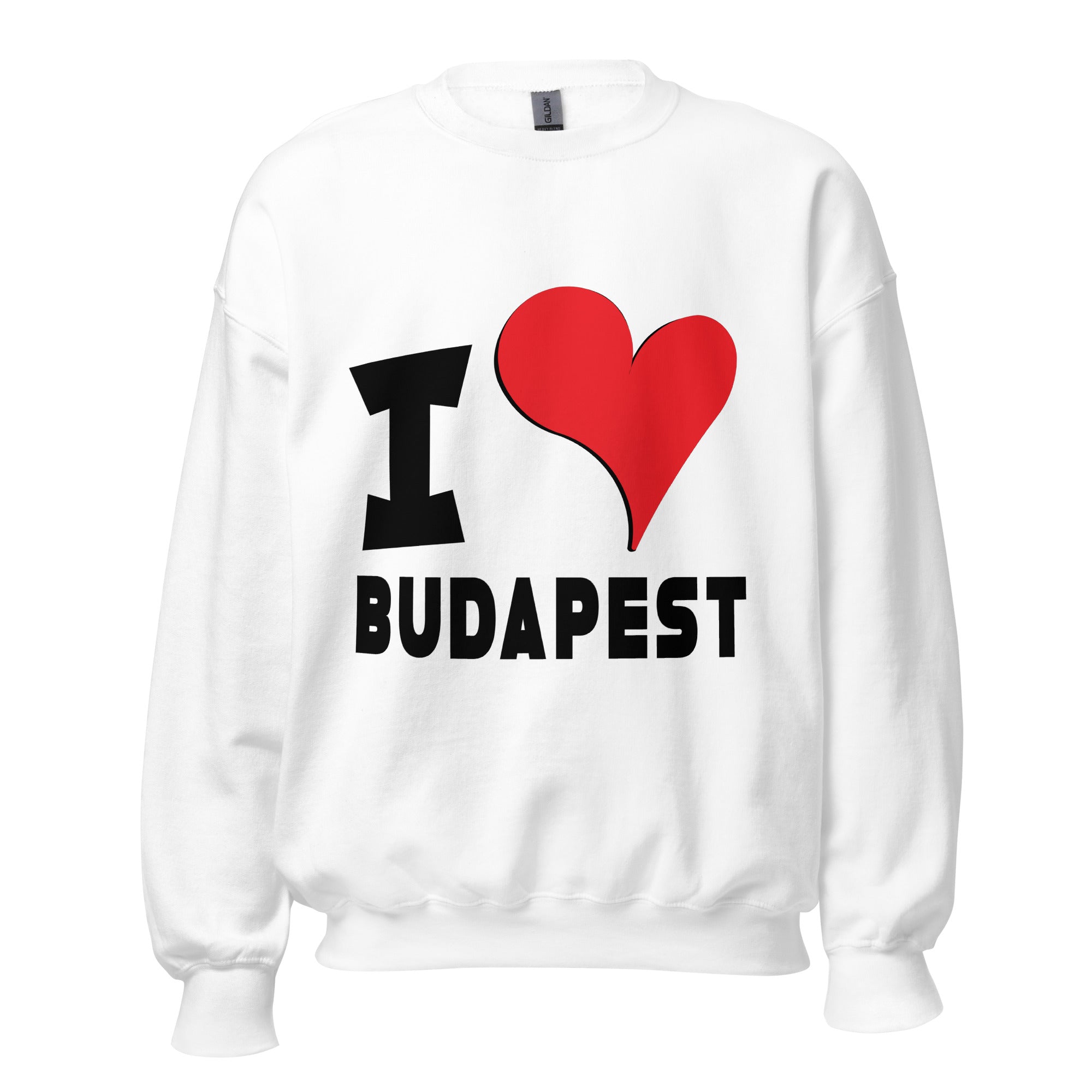 Unisex Sweatshirt - I Love Budapest Red