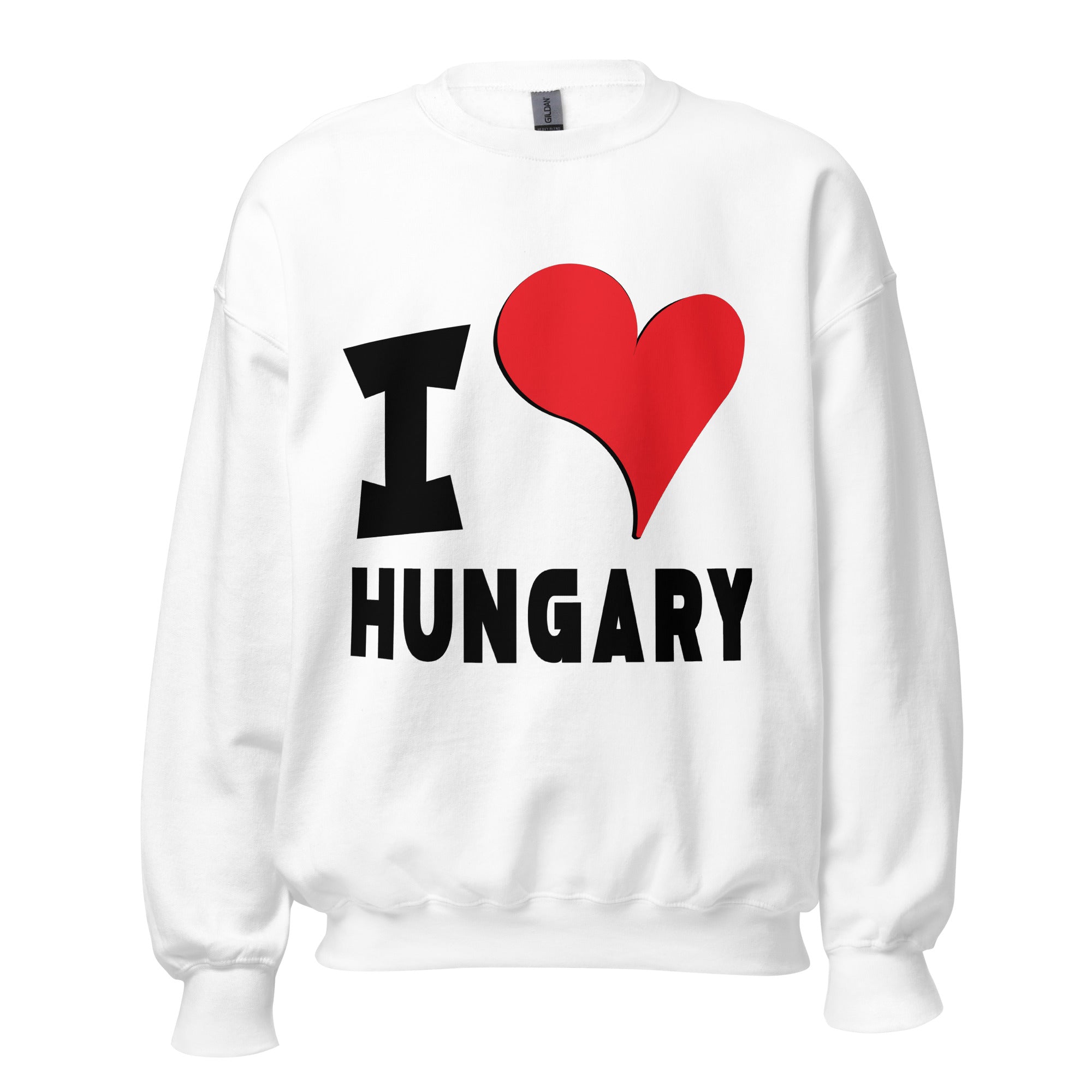 Unisex Sweatshirt - I Love Hungary Red