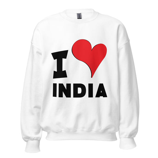 Unisex Sweatshirt - I Love India Red