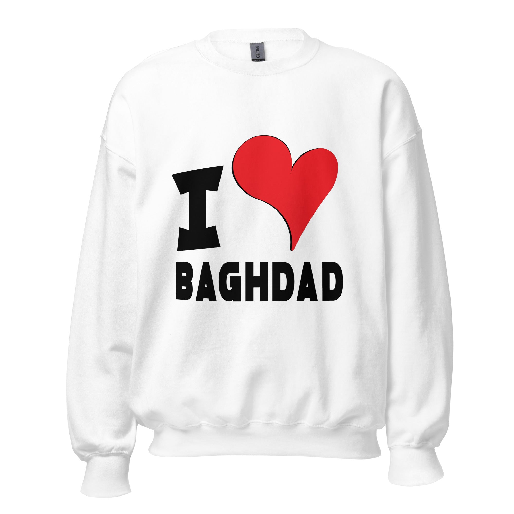 Unisex Sweatshirt - I Love Baghdad Red