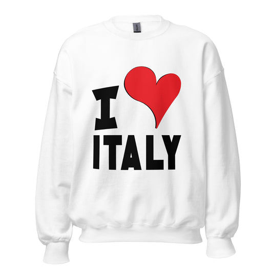 Unisex Sweatshirt - I Love Italy Red
