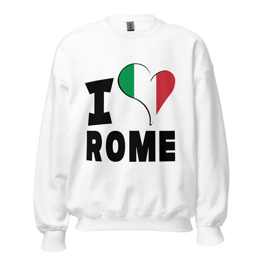 Unisex Sweatshirt - I Love Rome Flag
