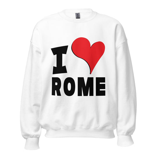 Unisex Sweatshirt - I Love Rome Red