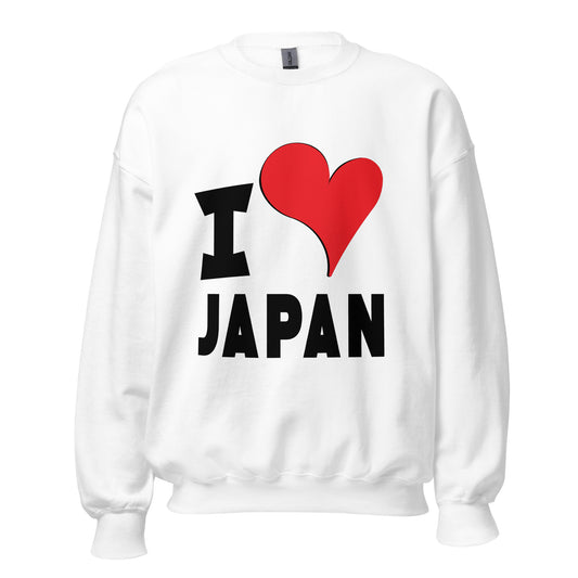 Unisex Sweatshirt - I Love Japan Red