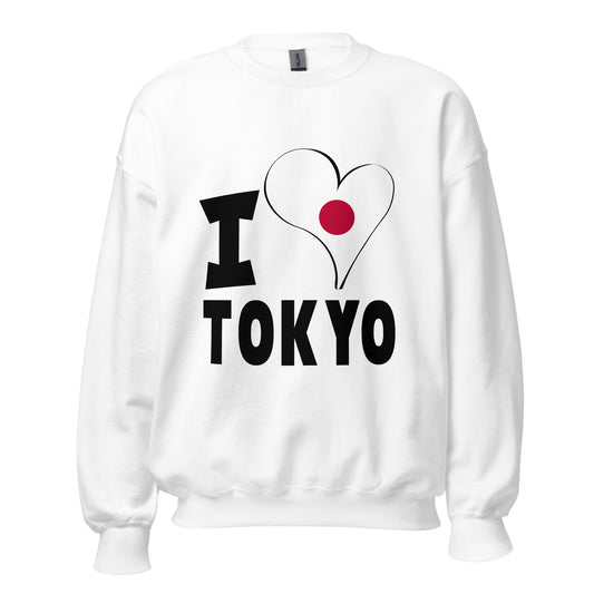 Unisex Sweatshirt - I Love Tokyo Flag