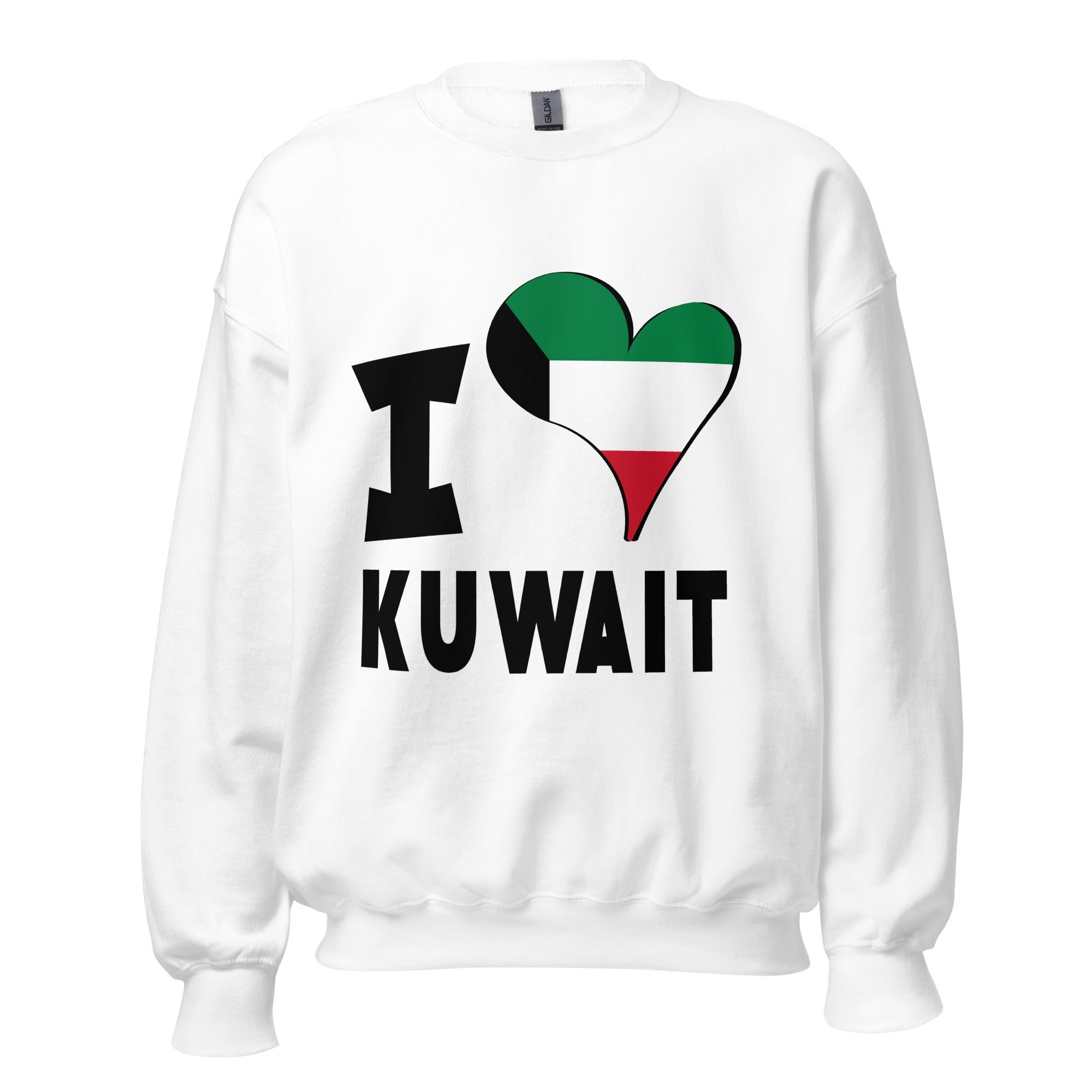 Unisex Sweatshirt - I Love Kuwait Flag