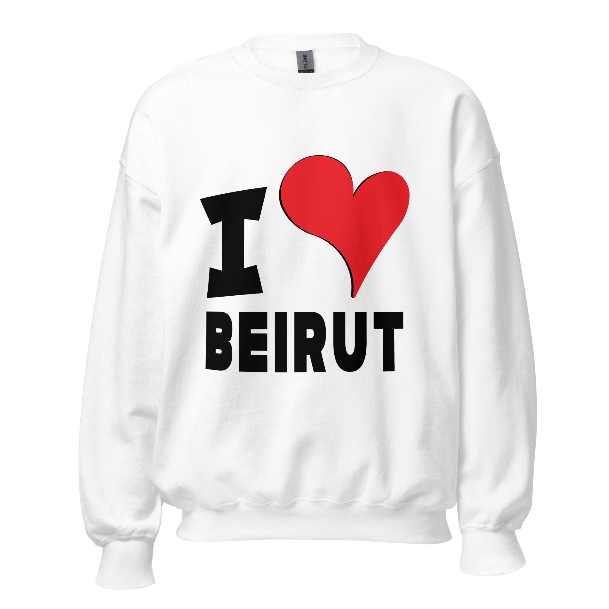 Unisex Sweatshirt - I Love Beirut Red