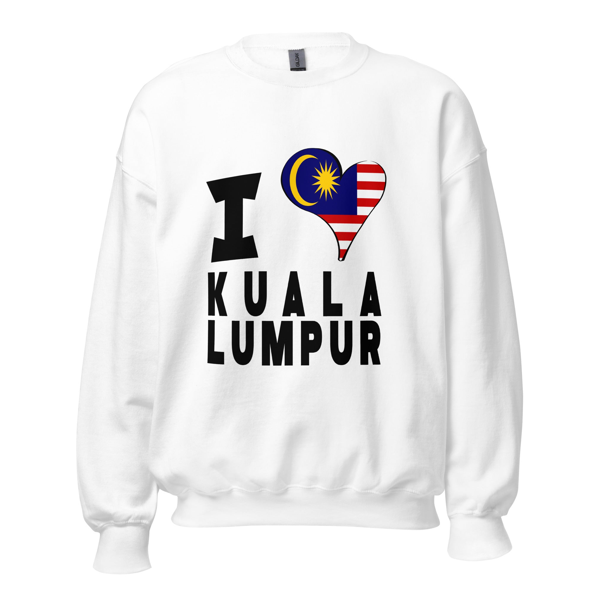 Unisex Sweatshirt - I Love Kuala Lumpur Flag