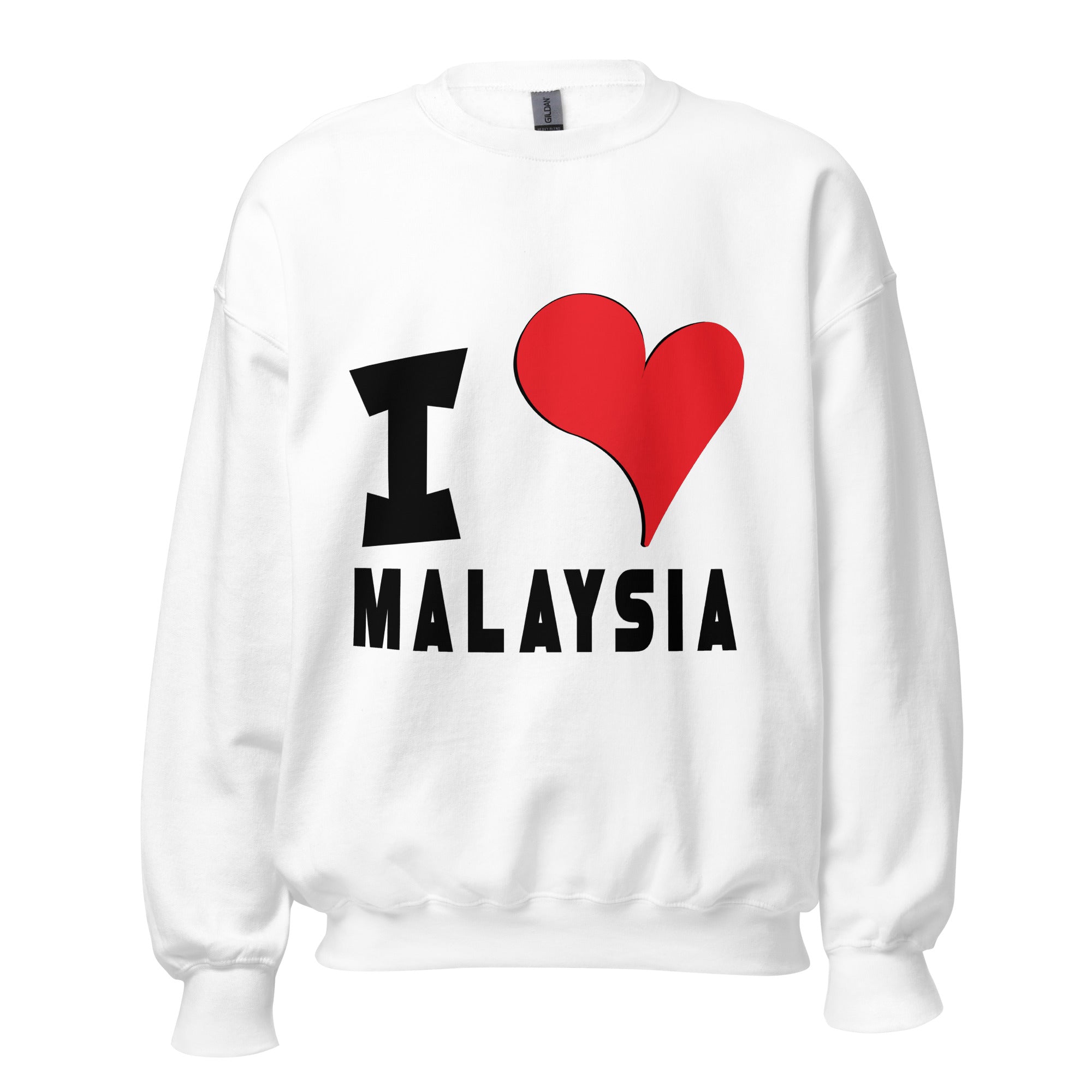 Unisex Sweatshirt - I Love Malaysia Red