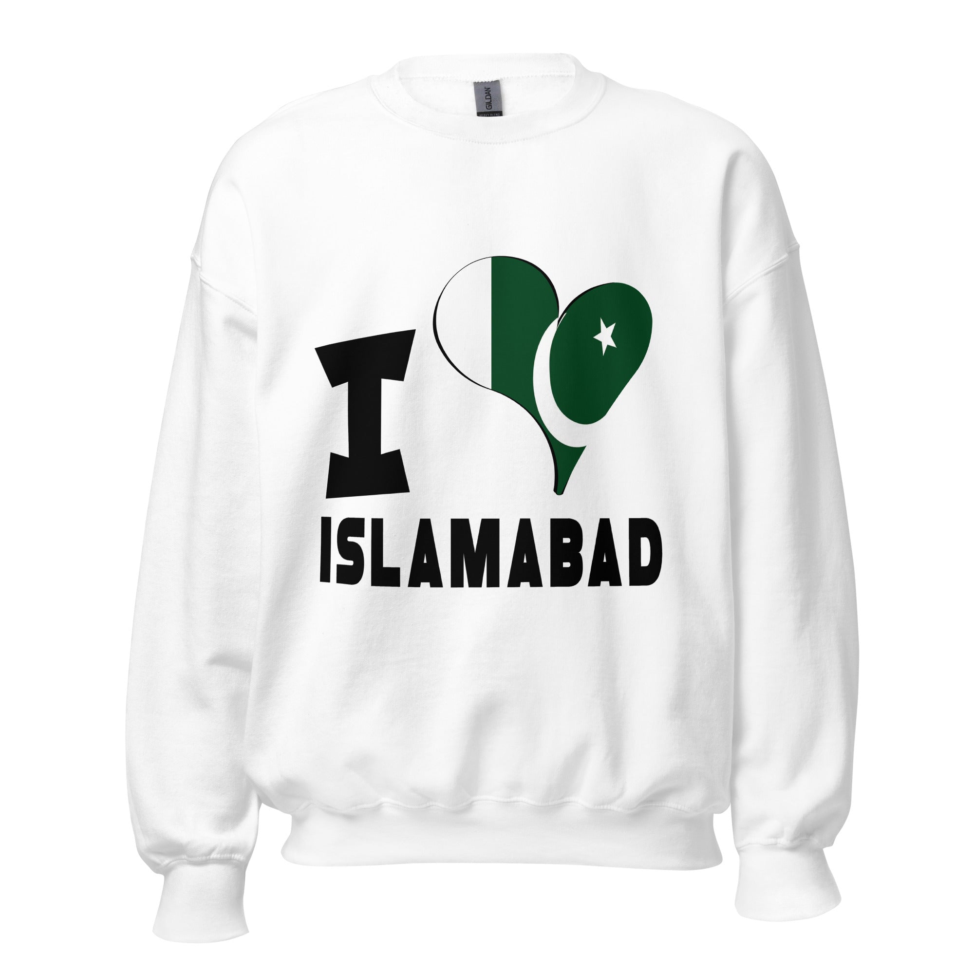 Unisex Sweatshirt - I Love Islamabad Flag