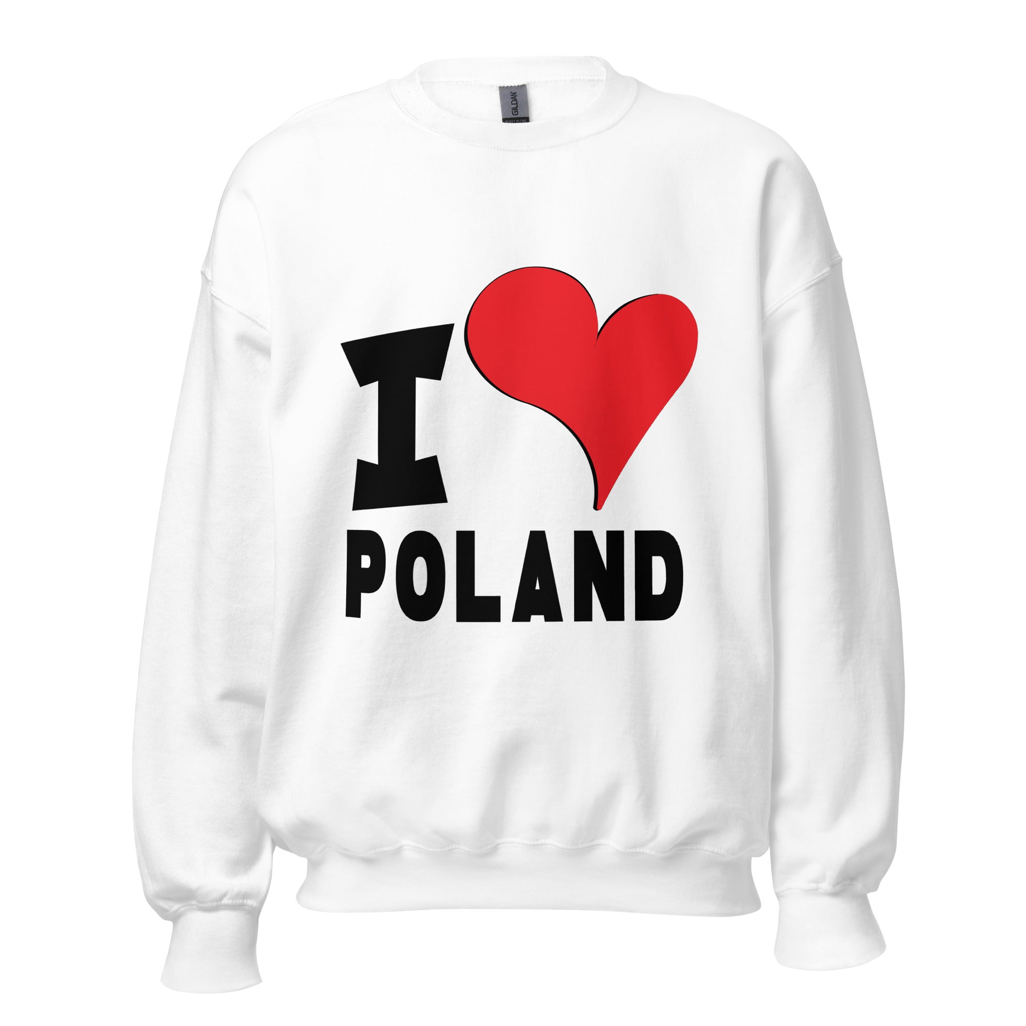 Unisex Sweatshirt - I Love Poland Red