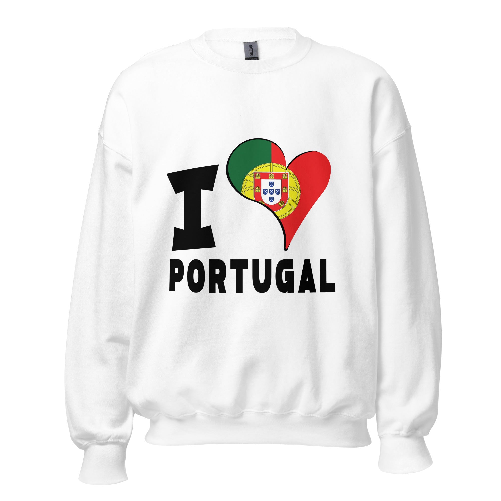 Unisex Sweatshirt - I Love Portugal Flag