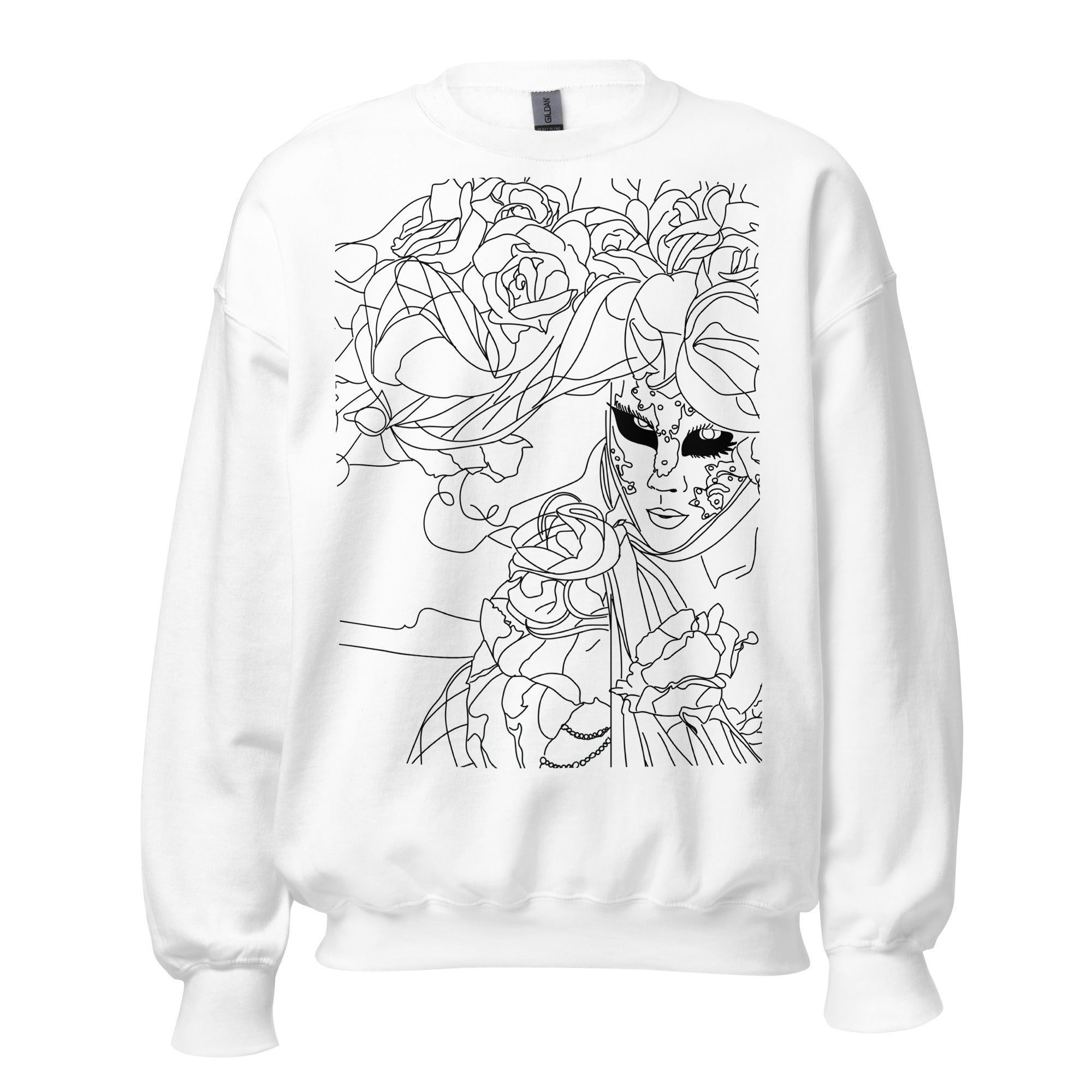 Unisex Sweatshirt - Venice Carnival Mask Pink Design