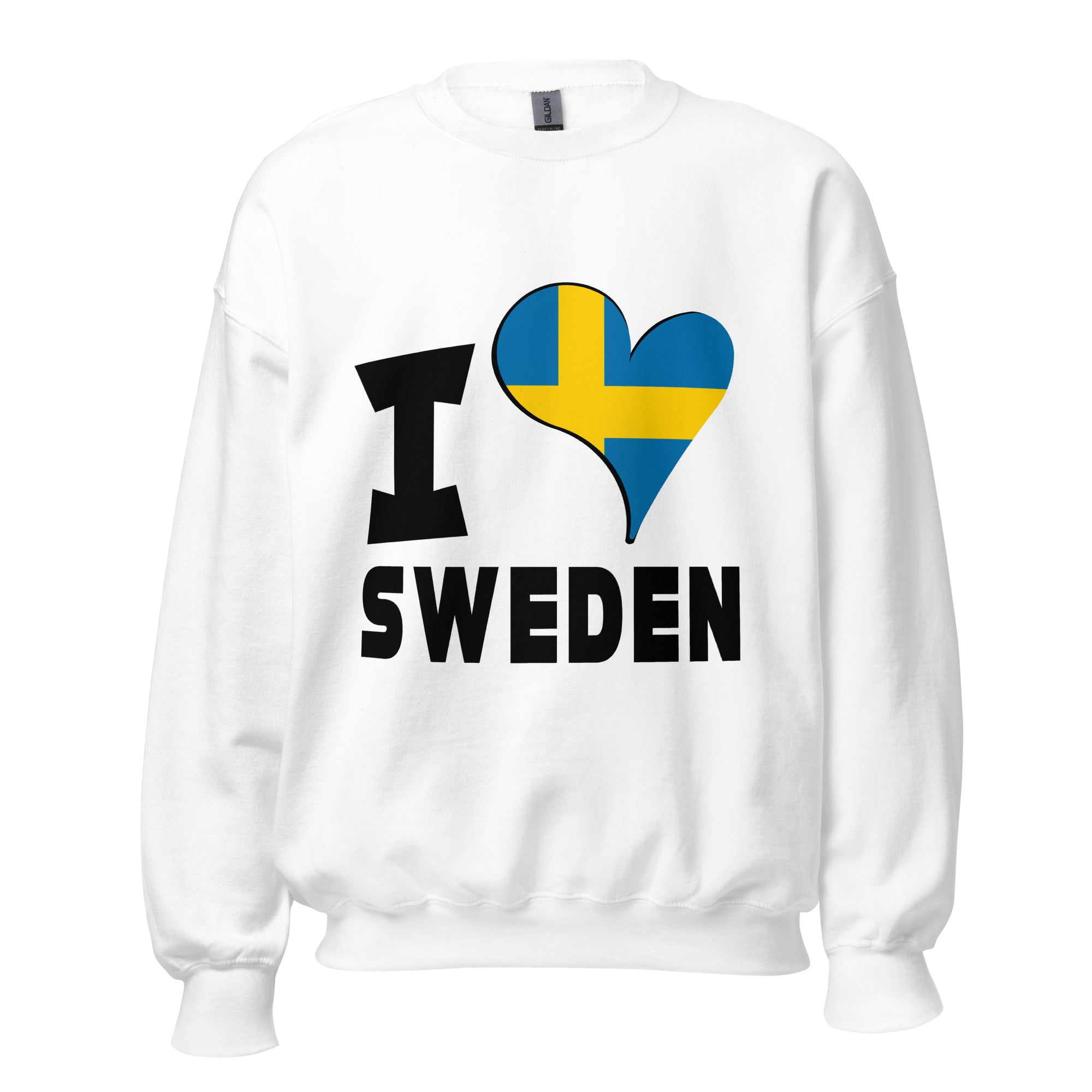 Unisex Sweatshirt - I Love Sweden Flag