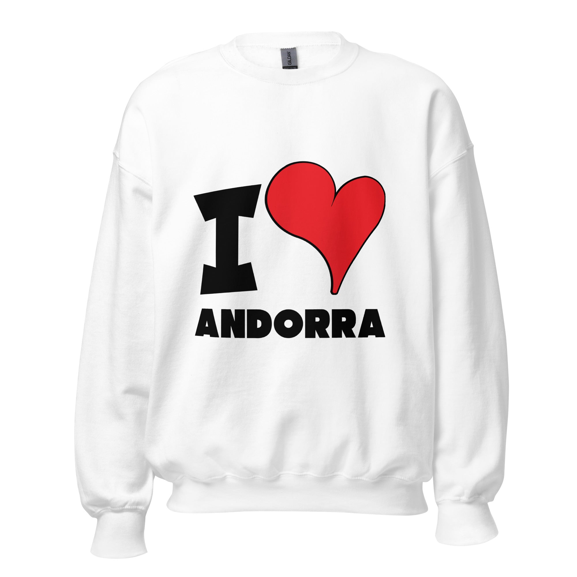 Unisex Sweatshirt - I Love Andorra Red