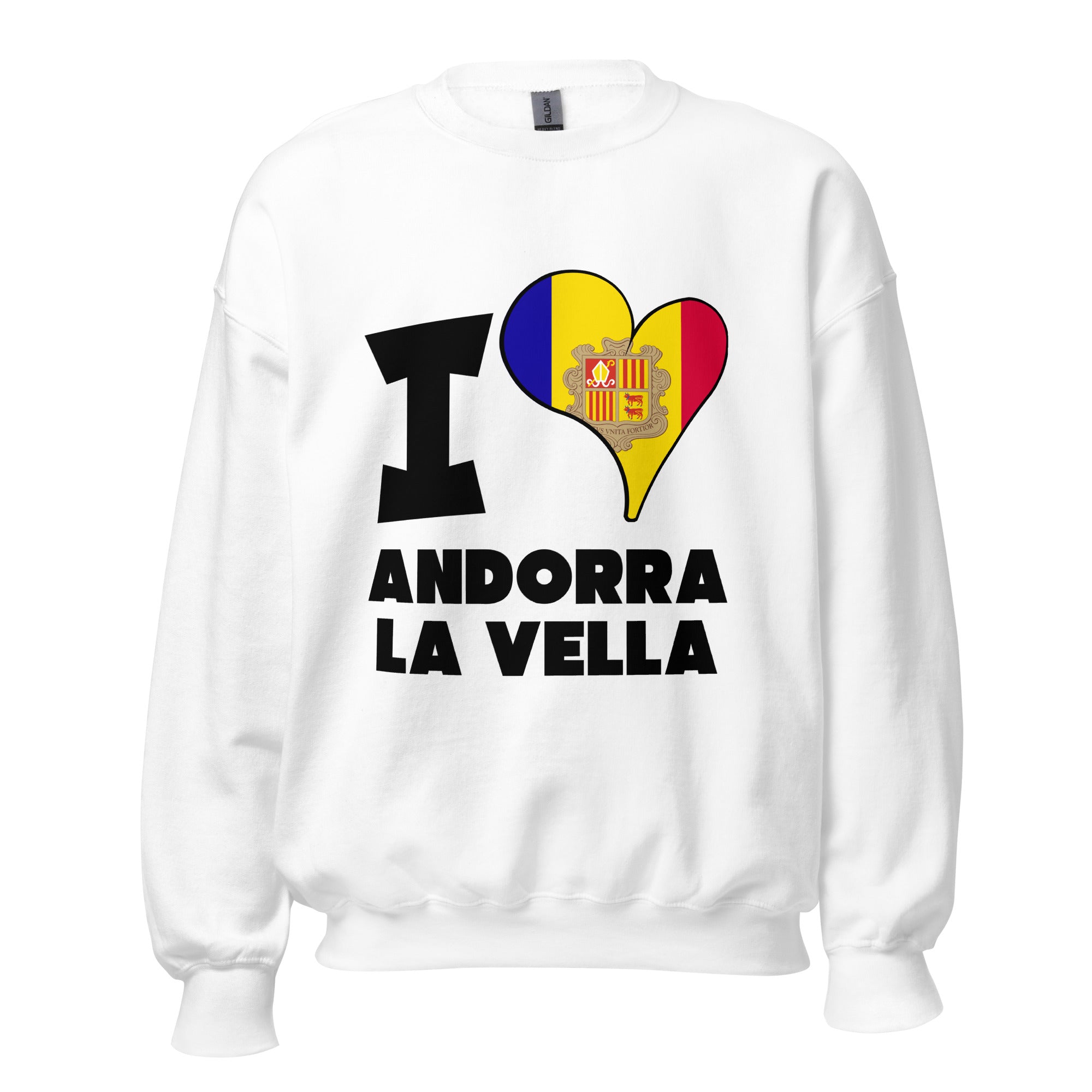 Unisex Sweatshirt - I Love Andorra la Vella Flag